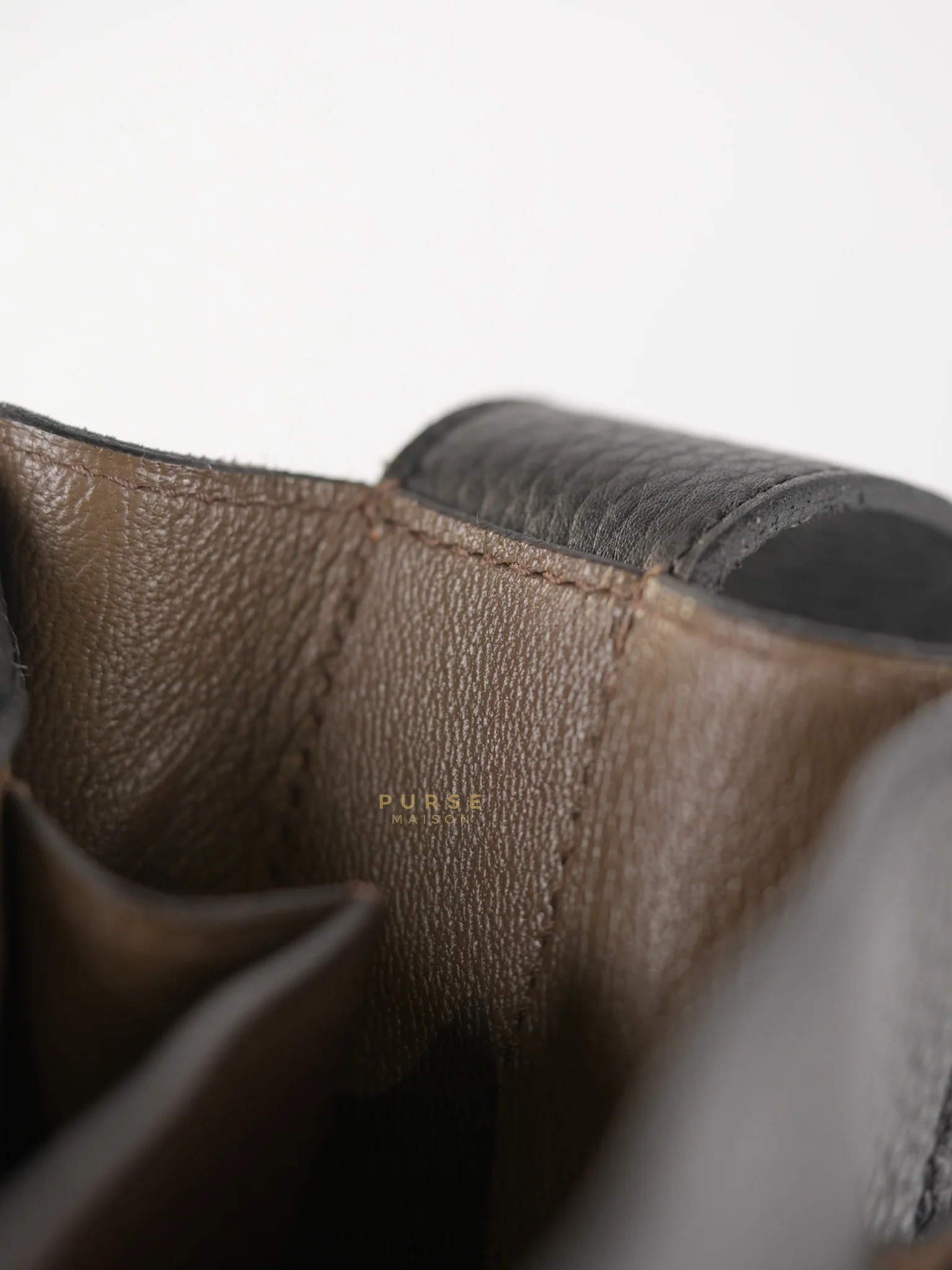 Hermes Steve Messenger 35 in Noir & Etoupe Clemence Leather Palladium Hardware Stamp X(2016) - Image 35
