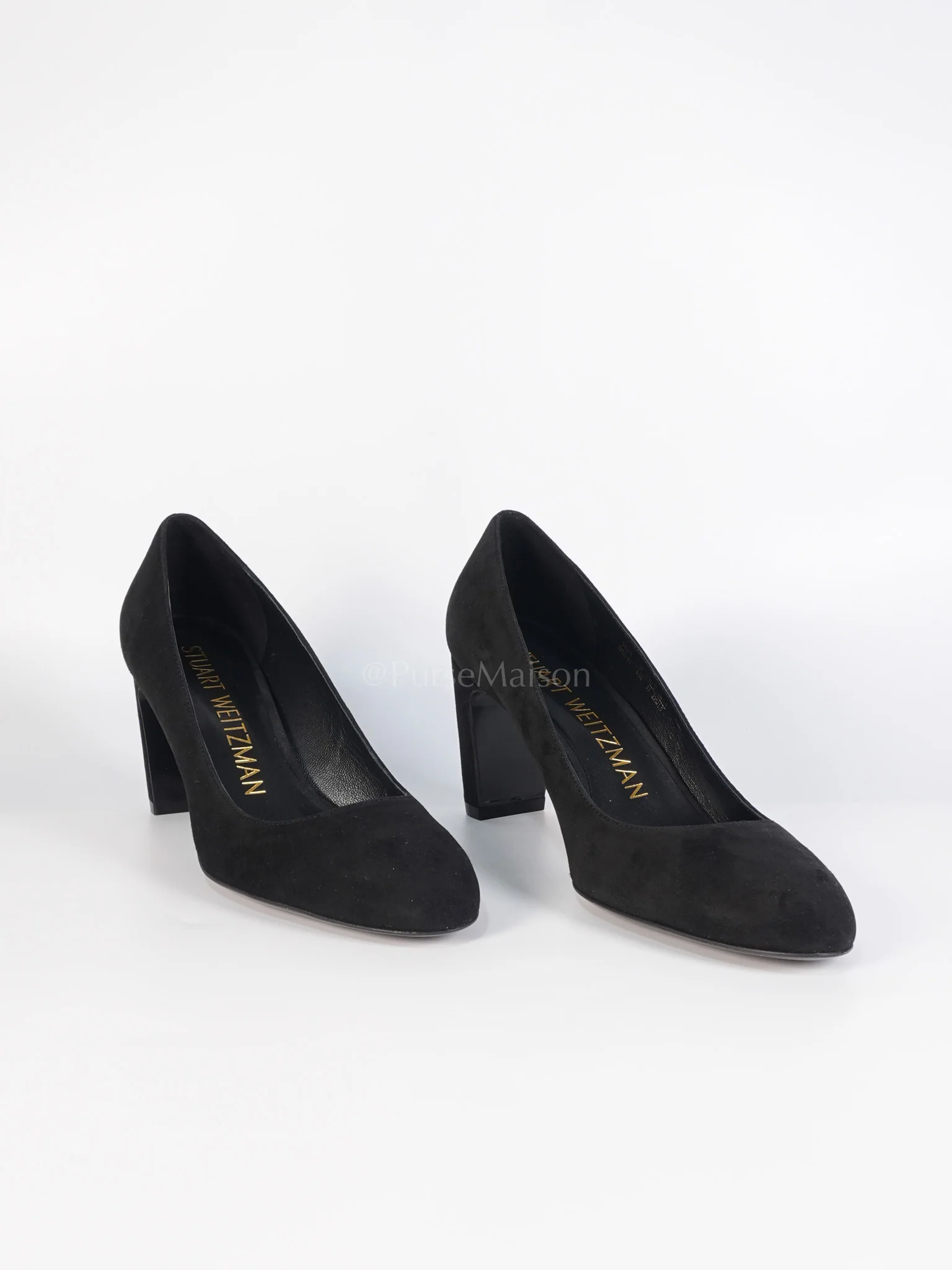 Stuart Weitzman Black Suede Pumps Size 37 EU(23.5cm) - Image 2