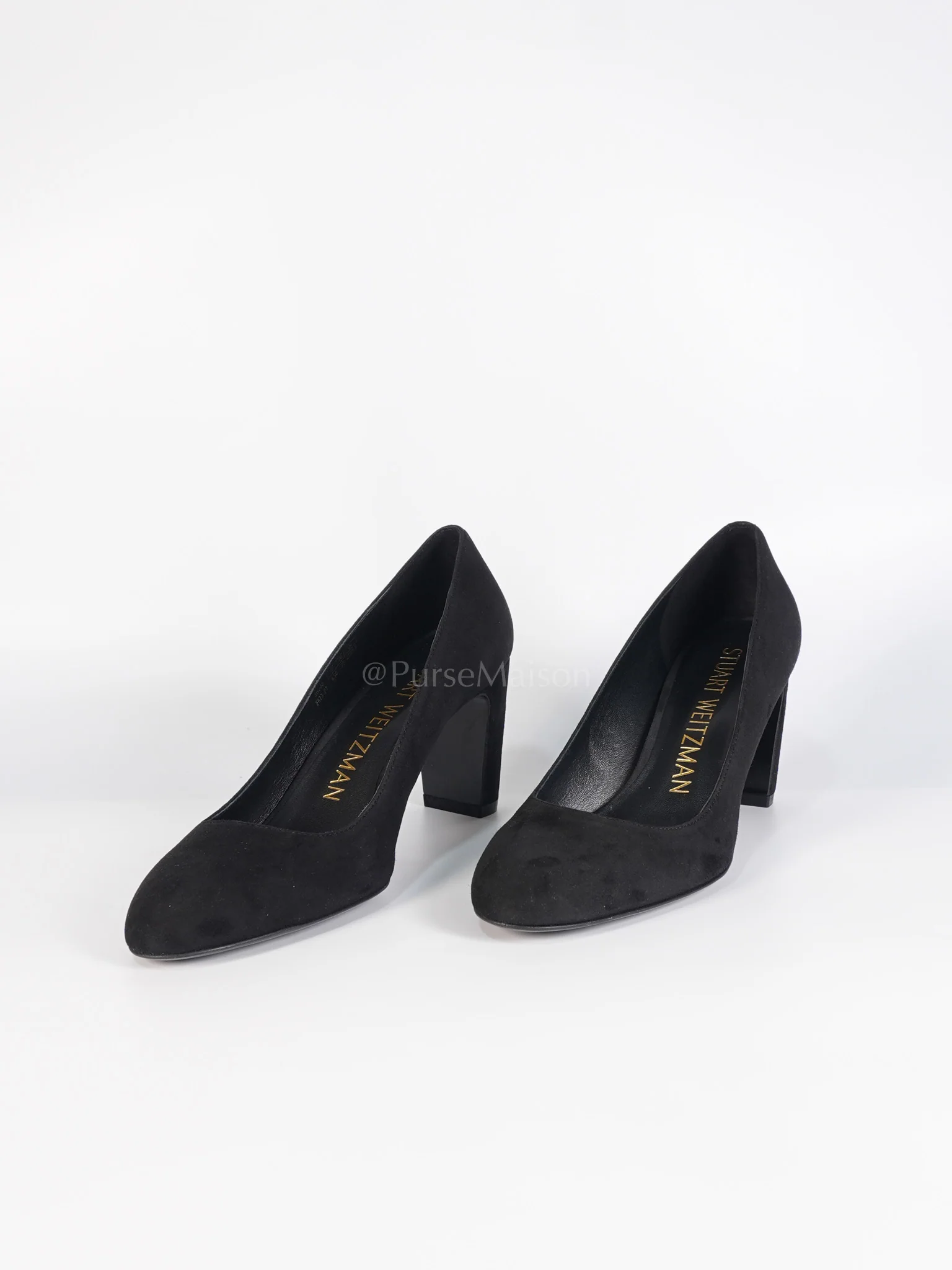 Stuart Weitzman Black Suede Pumps Size 37 EU(23.5cm) - Image 3