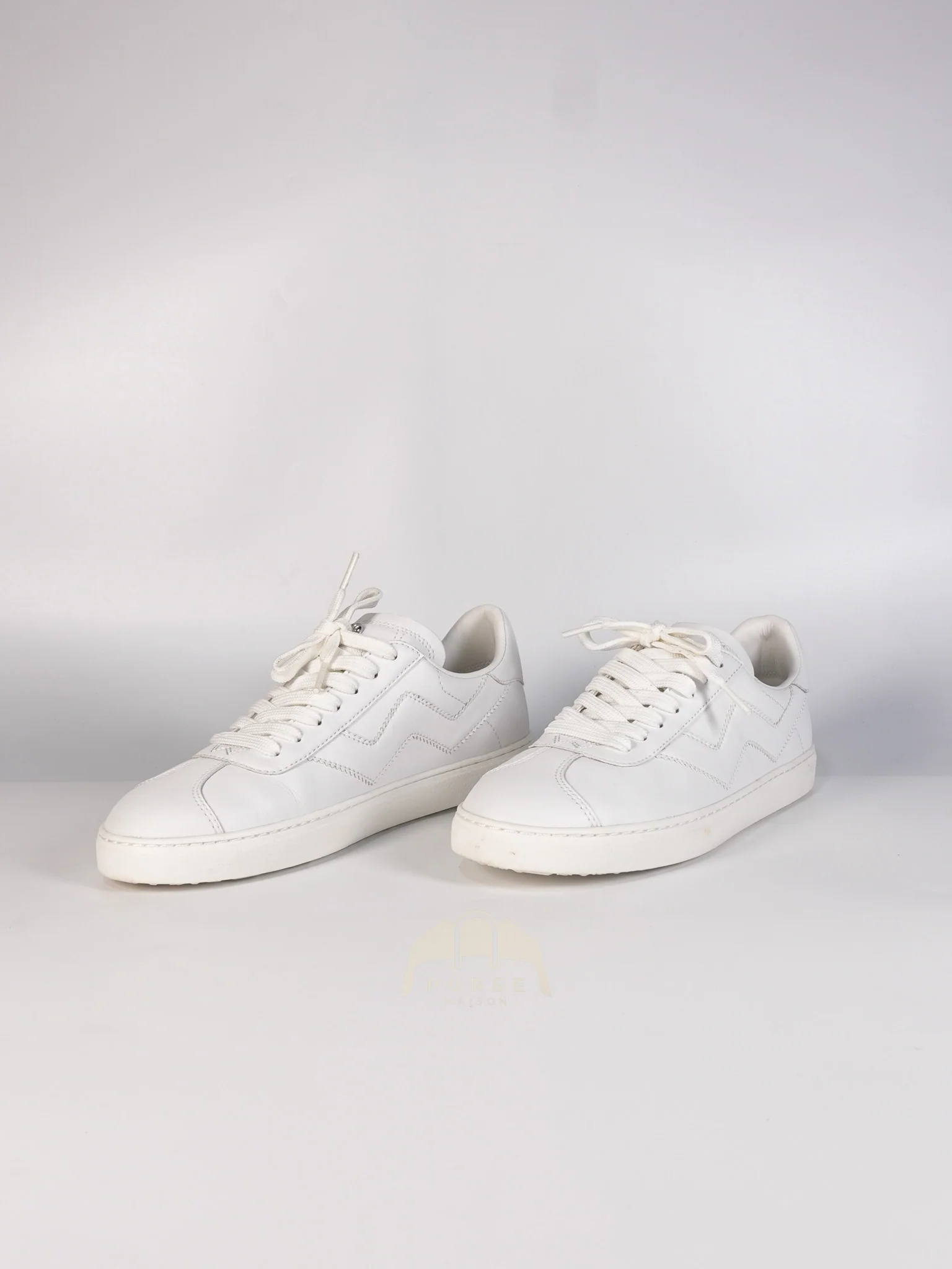 Stuart Weitzman Leather White Sneakers 36.5 EU(23.3 cm) - Image 3