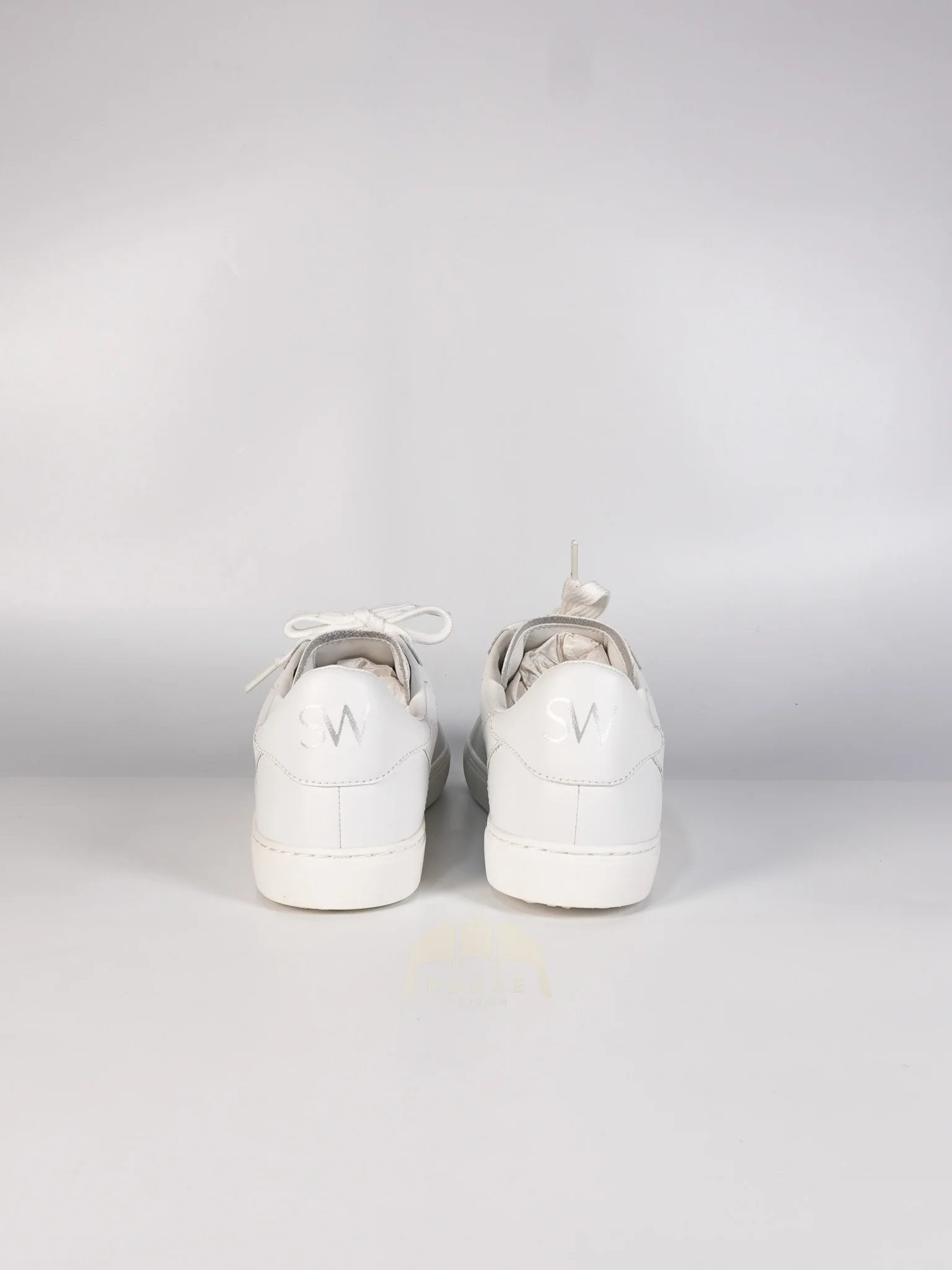 Stuart Weitzman Leather White Sneakers 36.5 EU(23.3 cm) - Image 4