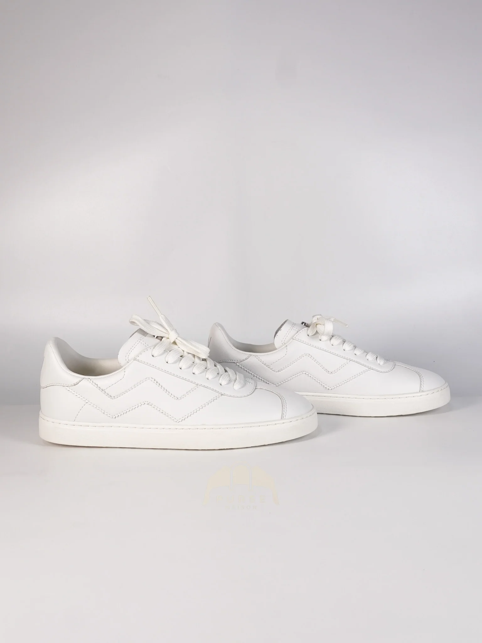 Stuart Weitzman Leather White Sneakers 36.5 EU(23.3 cm) - Image 5