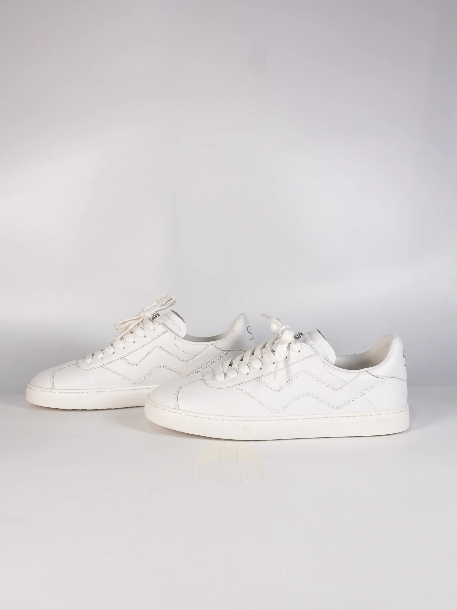 Stuart Weitzman Leather White Sneakers 36.5 EU(23.3 cm) - Image 7