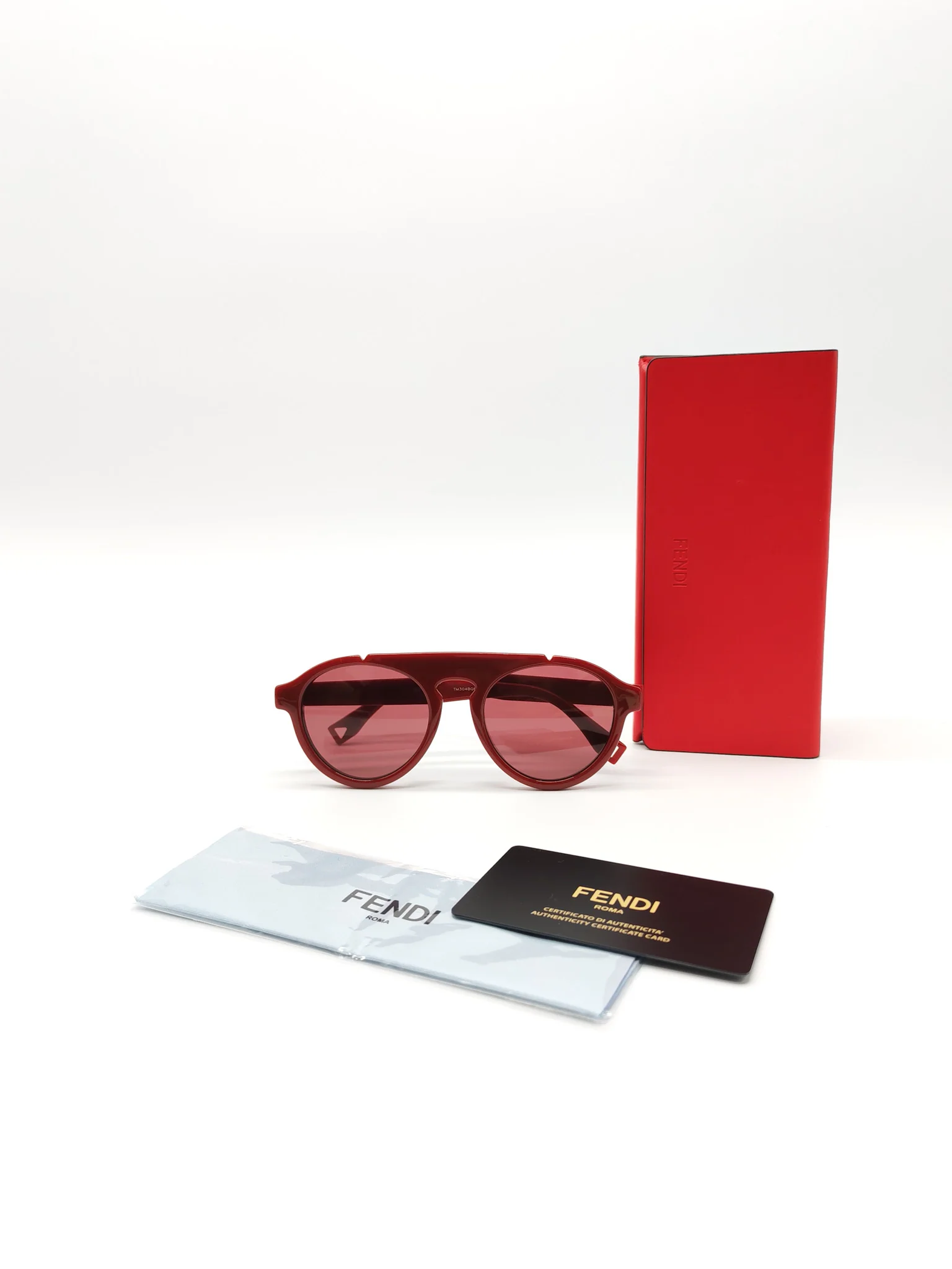 Fendi Sunglasses FF M0013/S C9AU1 52 in Neutral Red - Image 22
