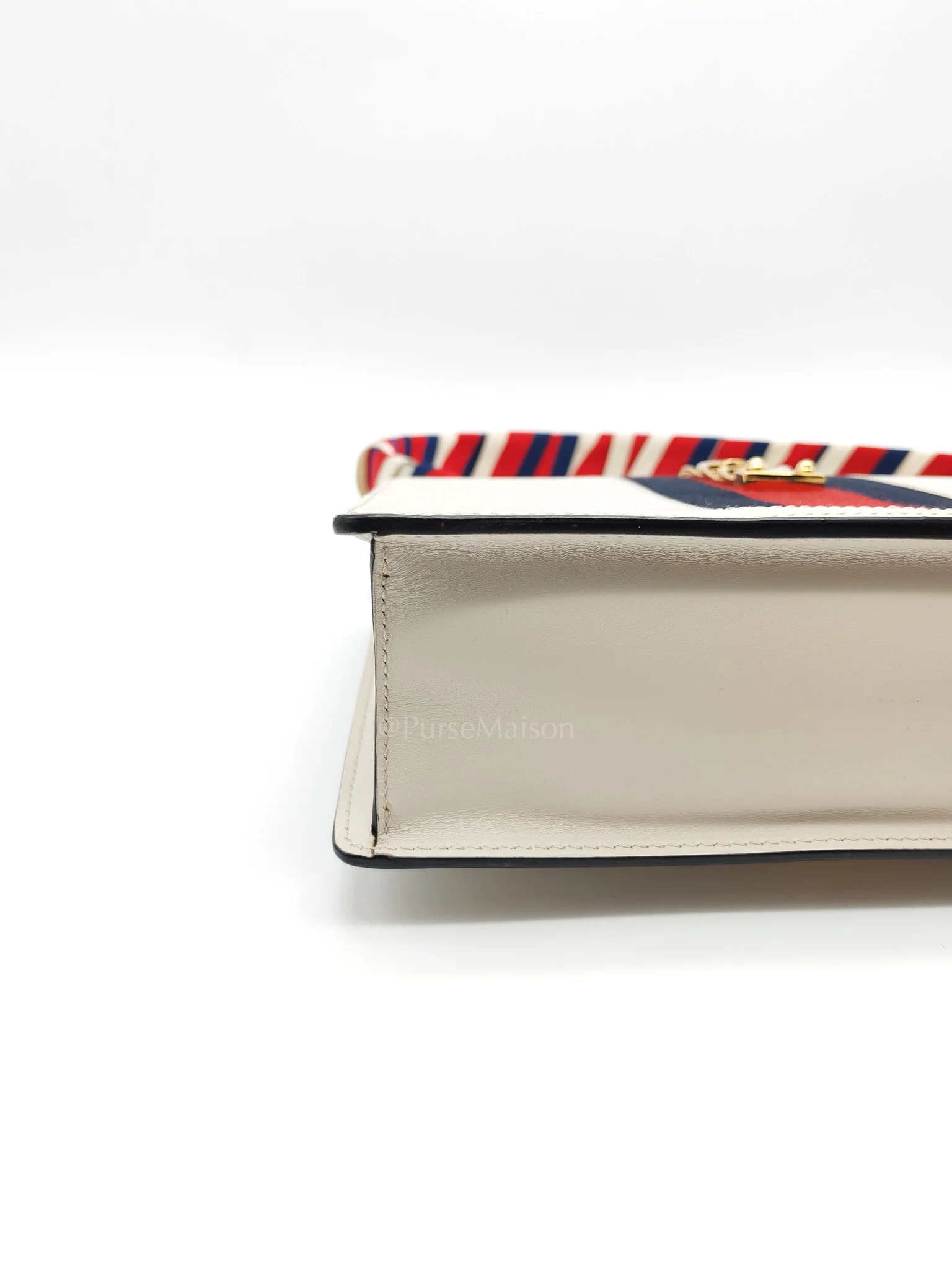 Gucci Sylvie Shoulder Bag in Off White Smooth Calfskin Leather - Image 14