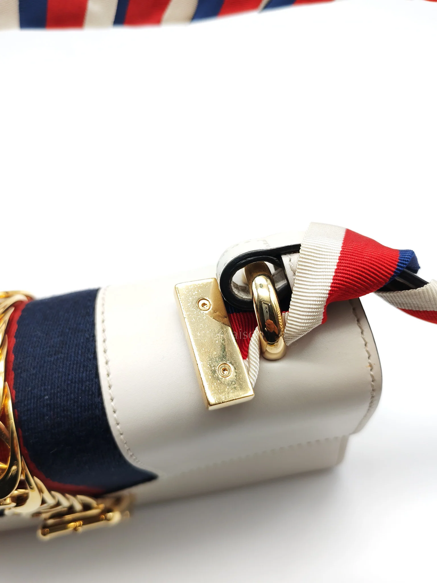 Gucci Sylvie Shoulder Bag in Off White Smooth Calfskin Leather - Image 19