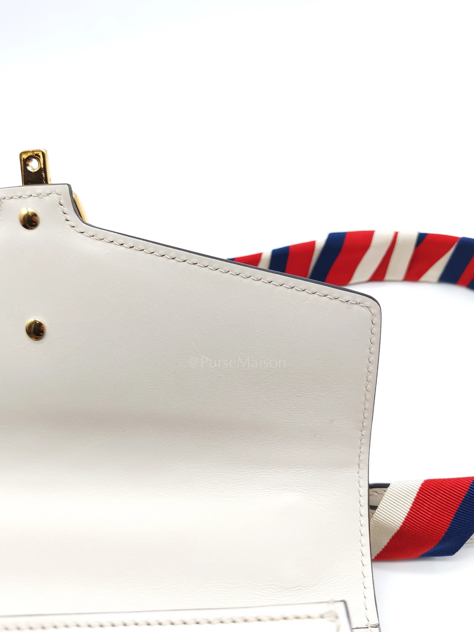 Gucci Sylvie Shoulder Bag in Off White Smooth Calfskin Leather - Image 25
