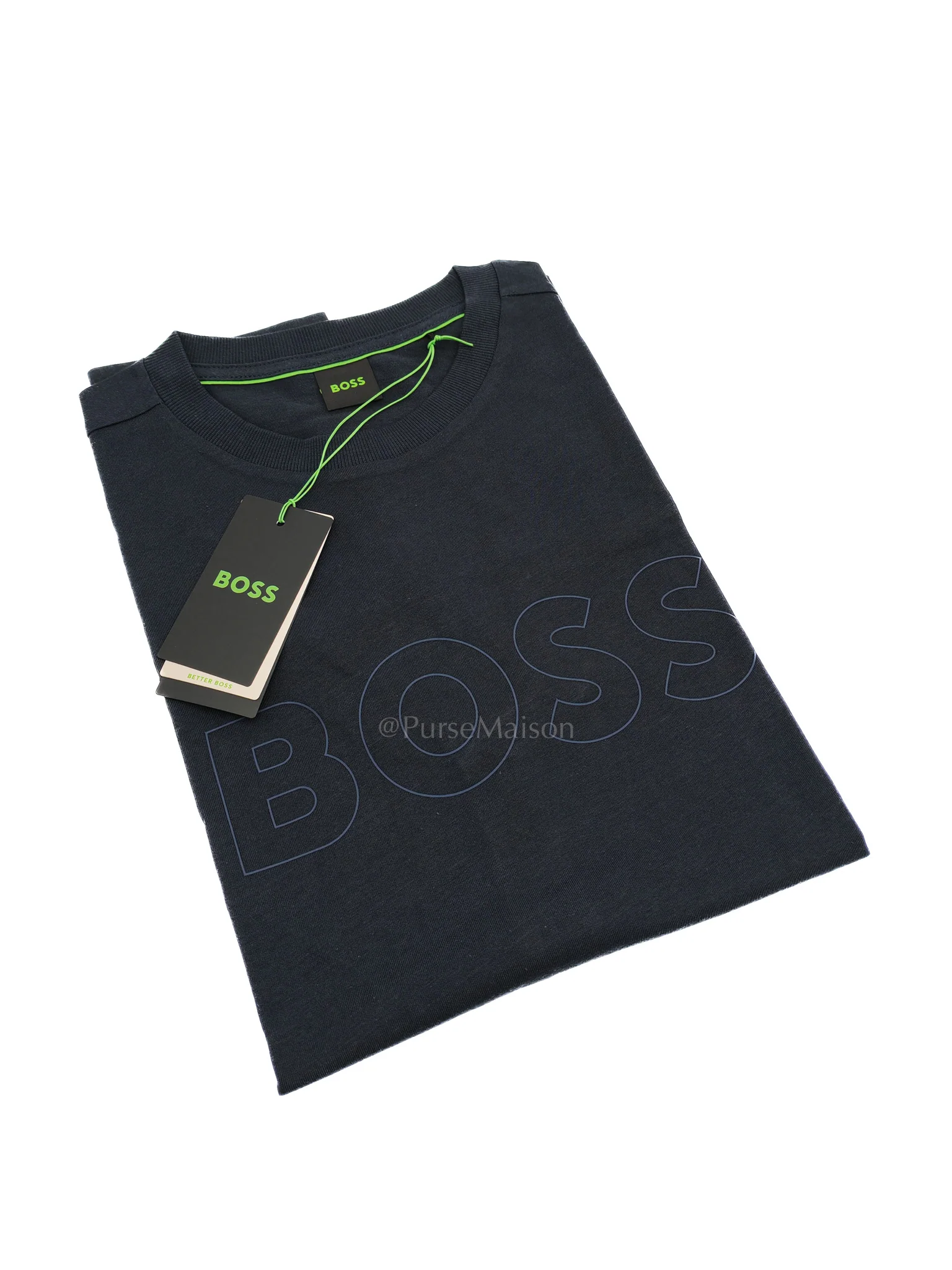 Hugo Boss Jersey Cotton T-Shirt in Navy Blue for Men Size L - Image 2