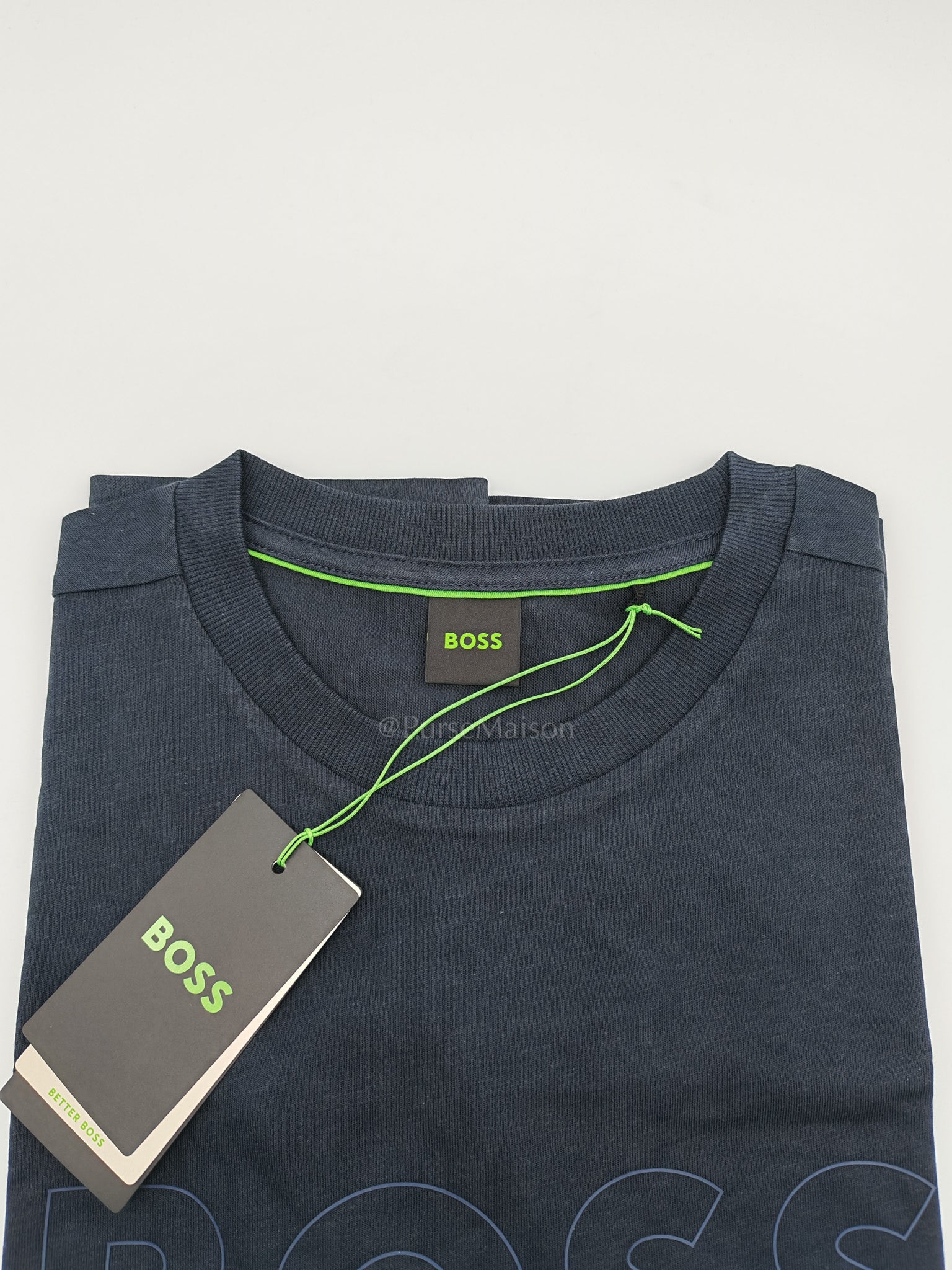 Hugo Boss Jersey Cotton T-Shirt in Dark Blue for Men Size L - Image 4