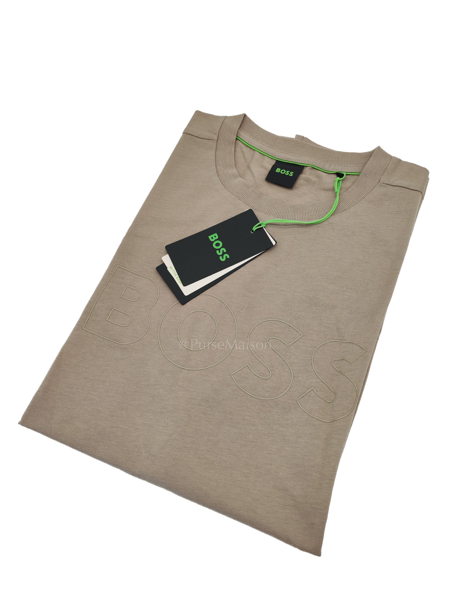Hugo Boss Jersey Cotton T-Shirt in Taupe for Men Size L - Image 2