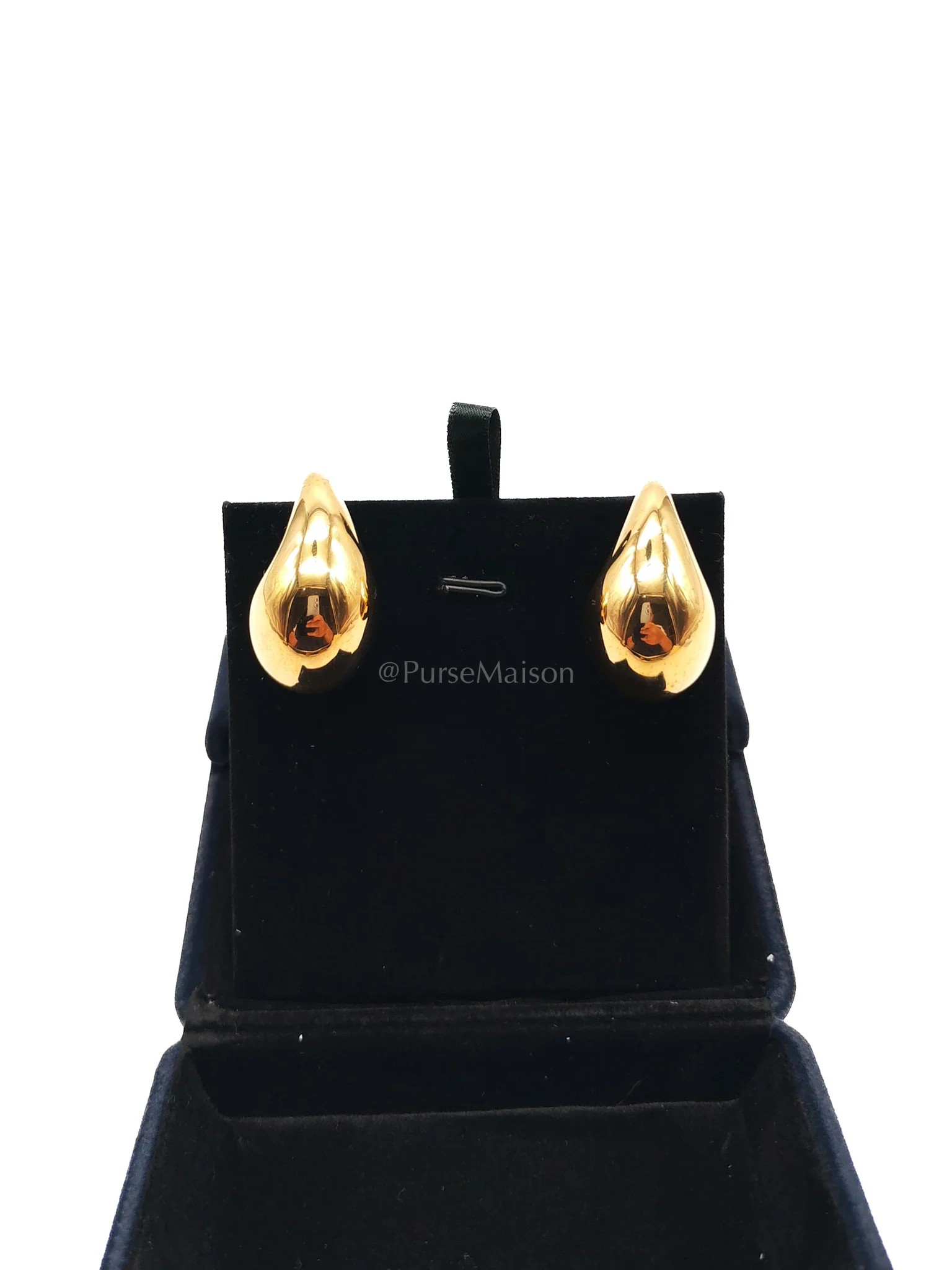 Bottega Veneta Tear Drop Earrings Gold