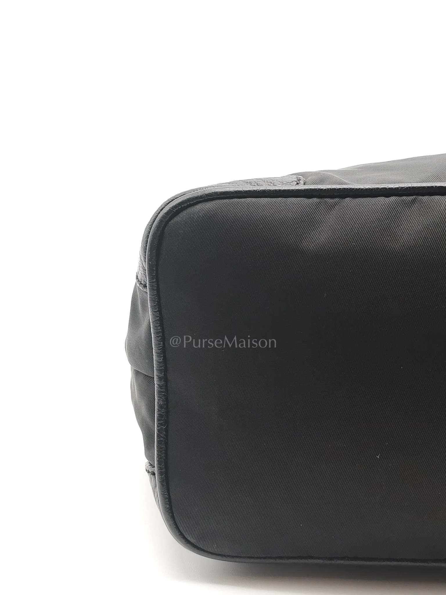Prada Tessuto Shoulder Bag in Black Nylon Canvas & Silver Hardware - Image 10