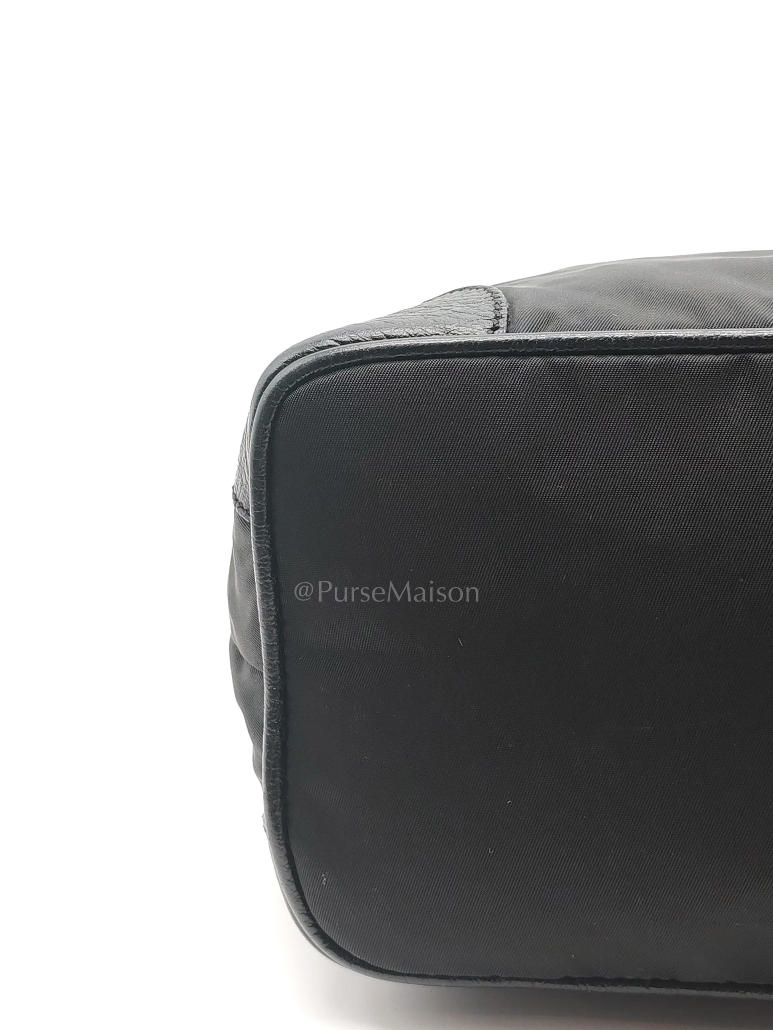 Prada Tessuto Shoulder Bag in Black Nylon Canvas & Silver Hardware - Image 14
