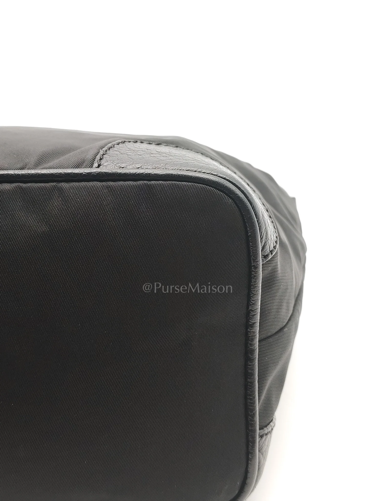 Prada Tessuto Shoulder Bag in Black Nylon Canvas & Silver Hardware - Image 16