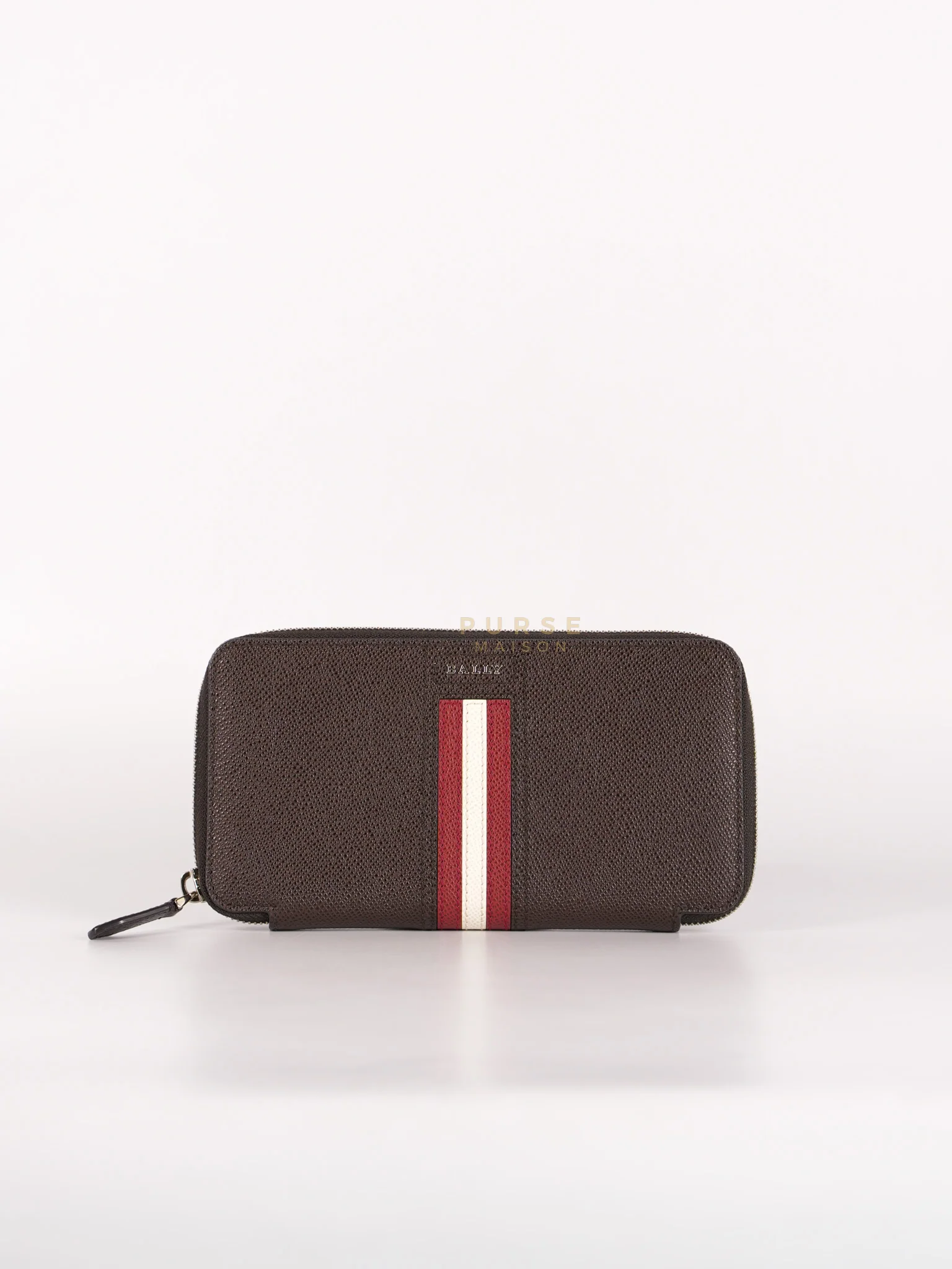 Bally Tirk Mens Coffee Travel Long Wallet