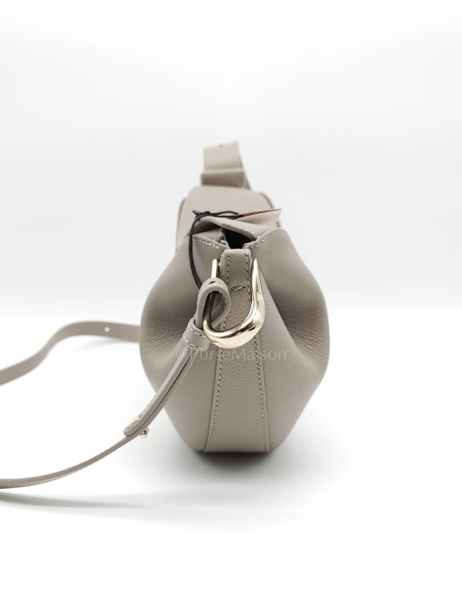 Polene Tonca Taupe in Grained Calfskin Leather Crossbody Bag - Image 5