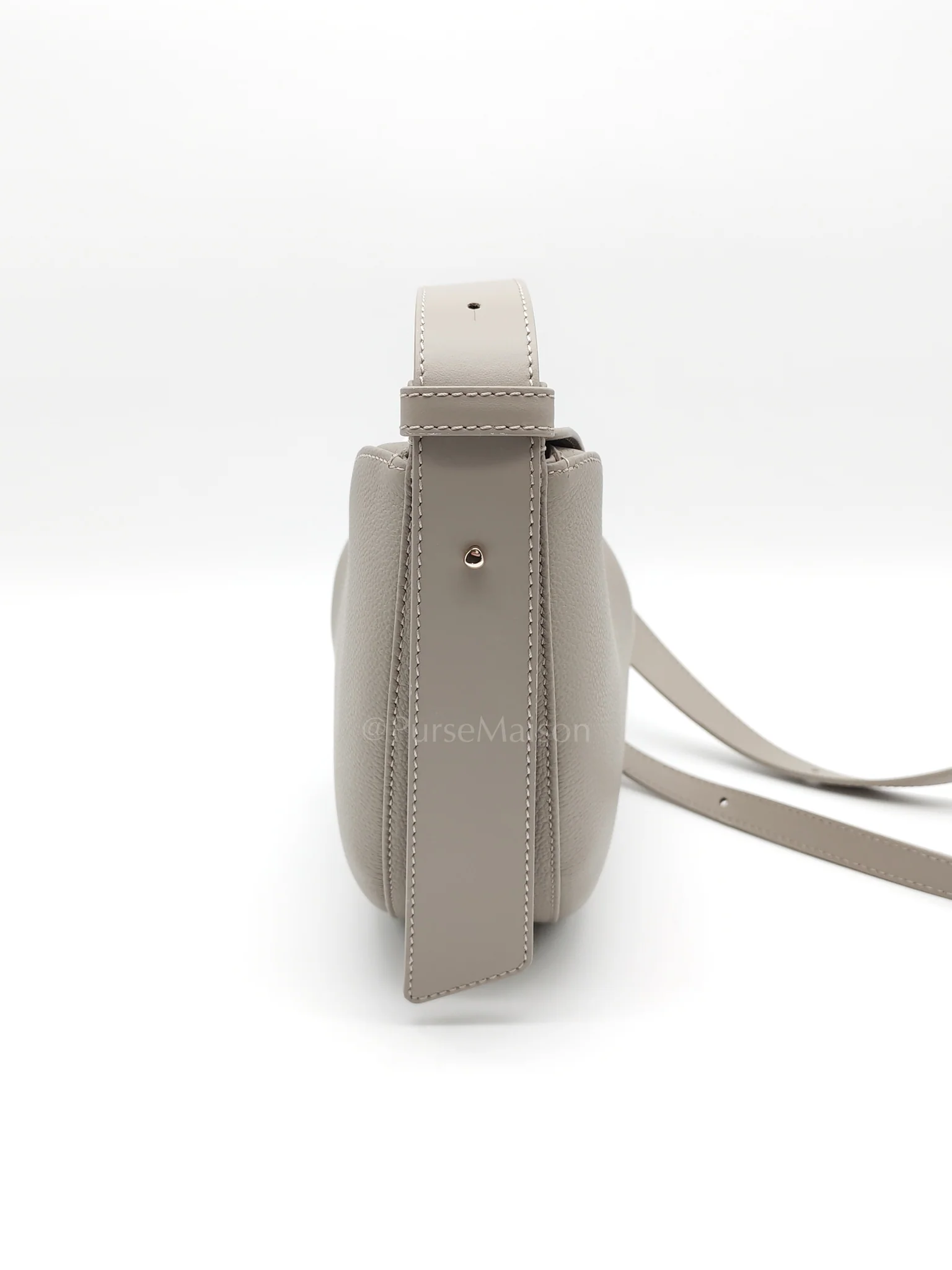 Polene Tonca Taupe in Grained Calfskin Leather Crossbody Bag - Image 6