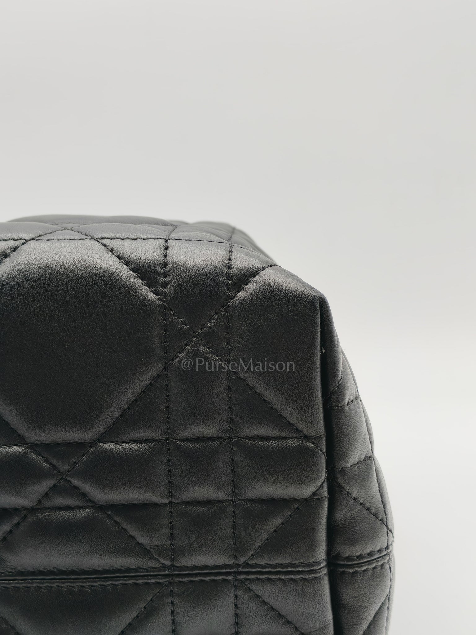 Christian Dior Toujours Medium in Black Lambskin Leather Hand Bag - Image 11