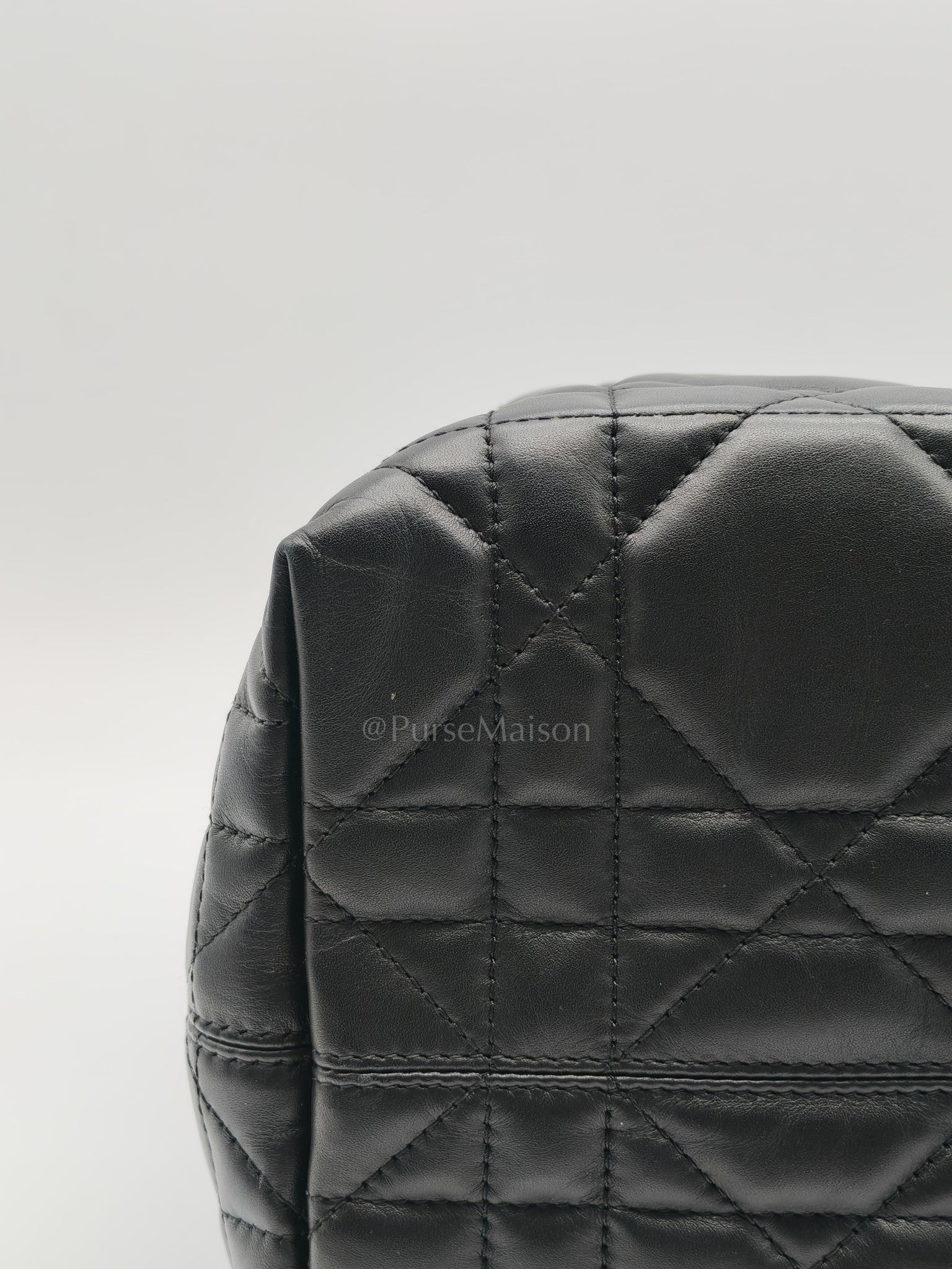 Christian Dior Toujours Medium in Black Lambskin Leather Hand Bag - Image 13