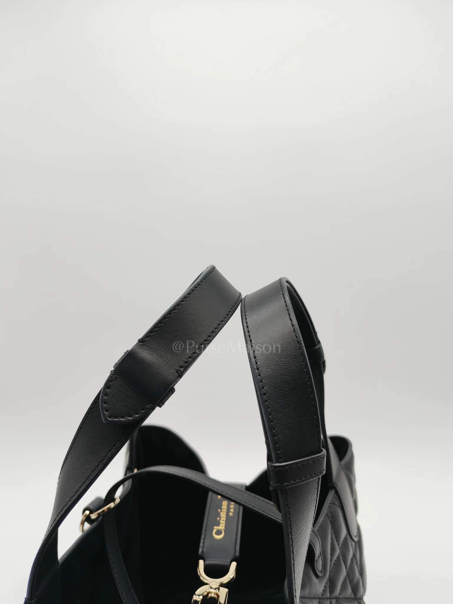 Christian Dior Toujours Medium in Black Lambskin Leather Hand Bag - Image 16