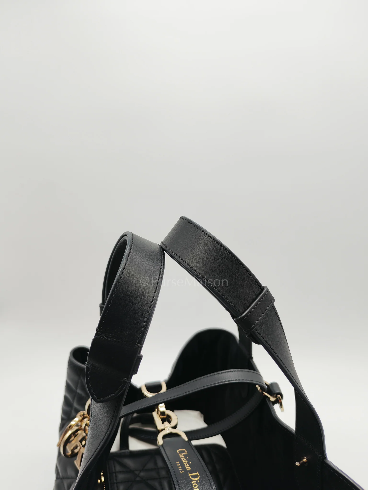 Christian Dior Toujours Medium in Black Lambskin Leather Hand Bag - Image 17