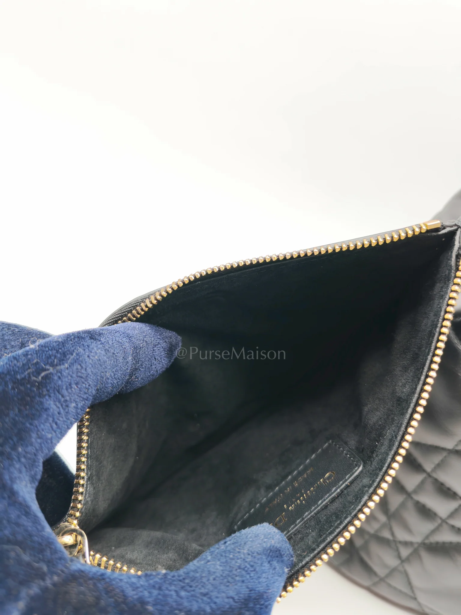 Christian Dior Toujours Medium in Black Lambskin Leather Hand Bag - Image 22