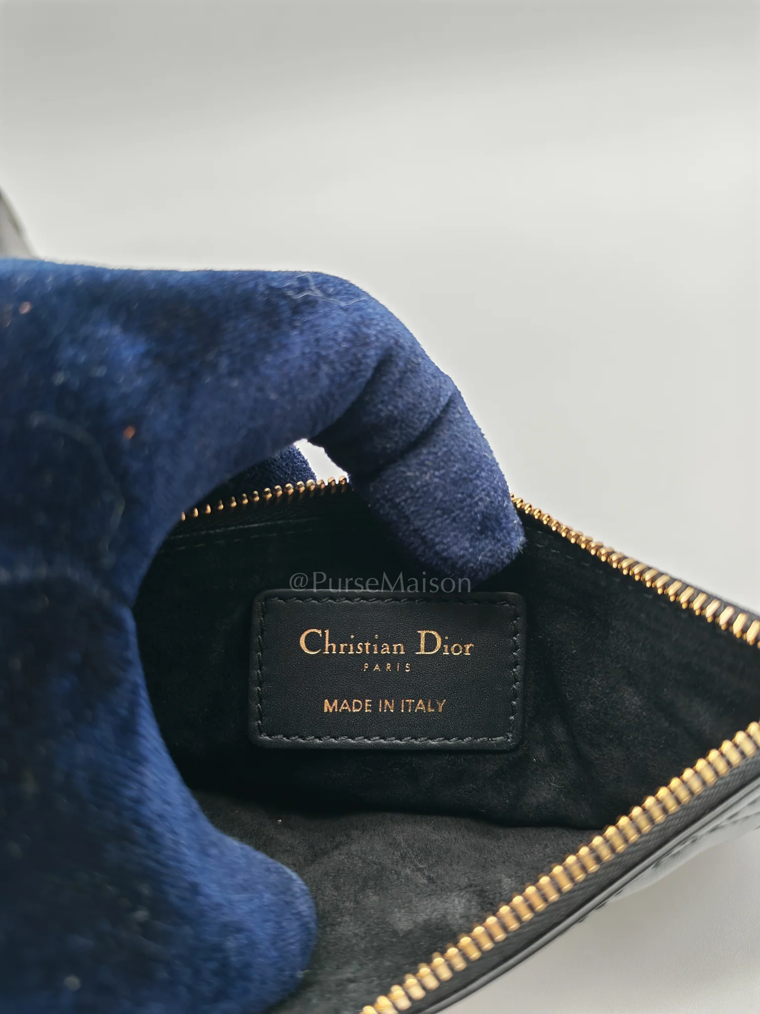 Christian Dior Toujours Medium in Black Lambskin Leather Hand Bag - Image 23
