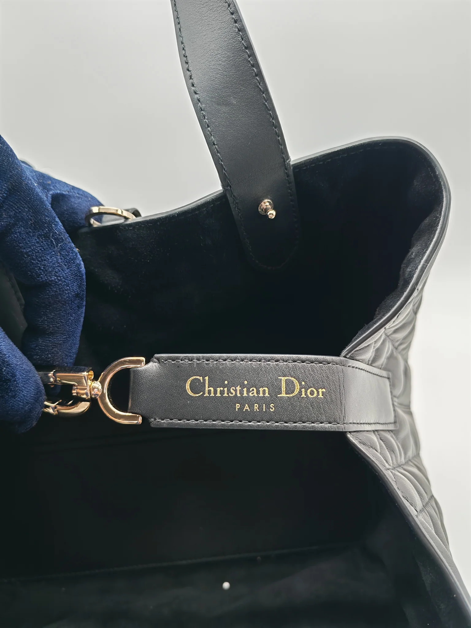 Christian Dior Toujours Medium in Black Lambskin Leather Hand Bag - Image 25
