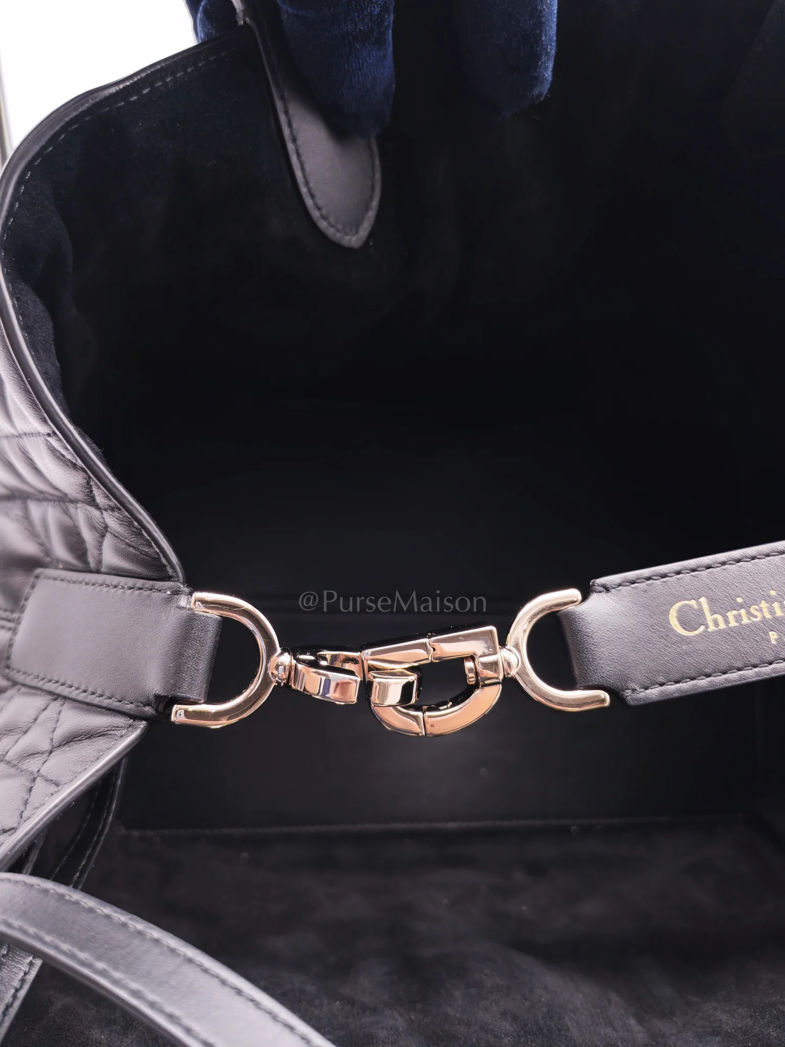 Christian Dior Toujours Medium in Black Lambskin Leather Hand Bag - Image 26