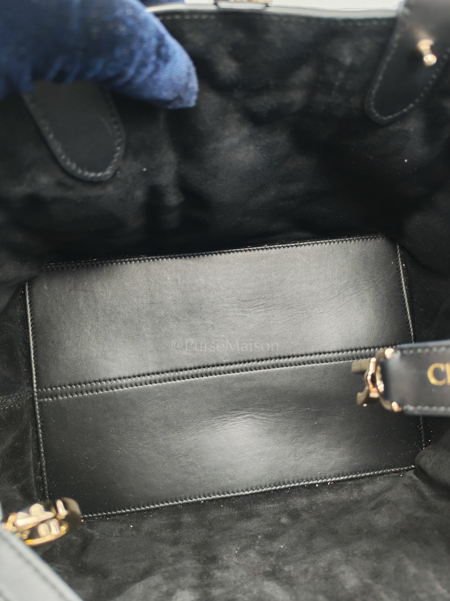 Christian Dior Toujours Medium in Black Lambskin Leather Hand Bag - Image 27