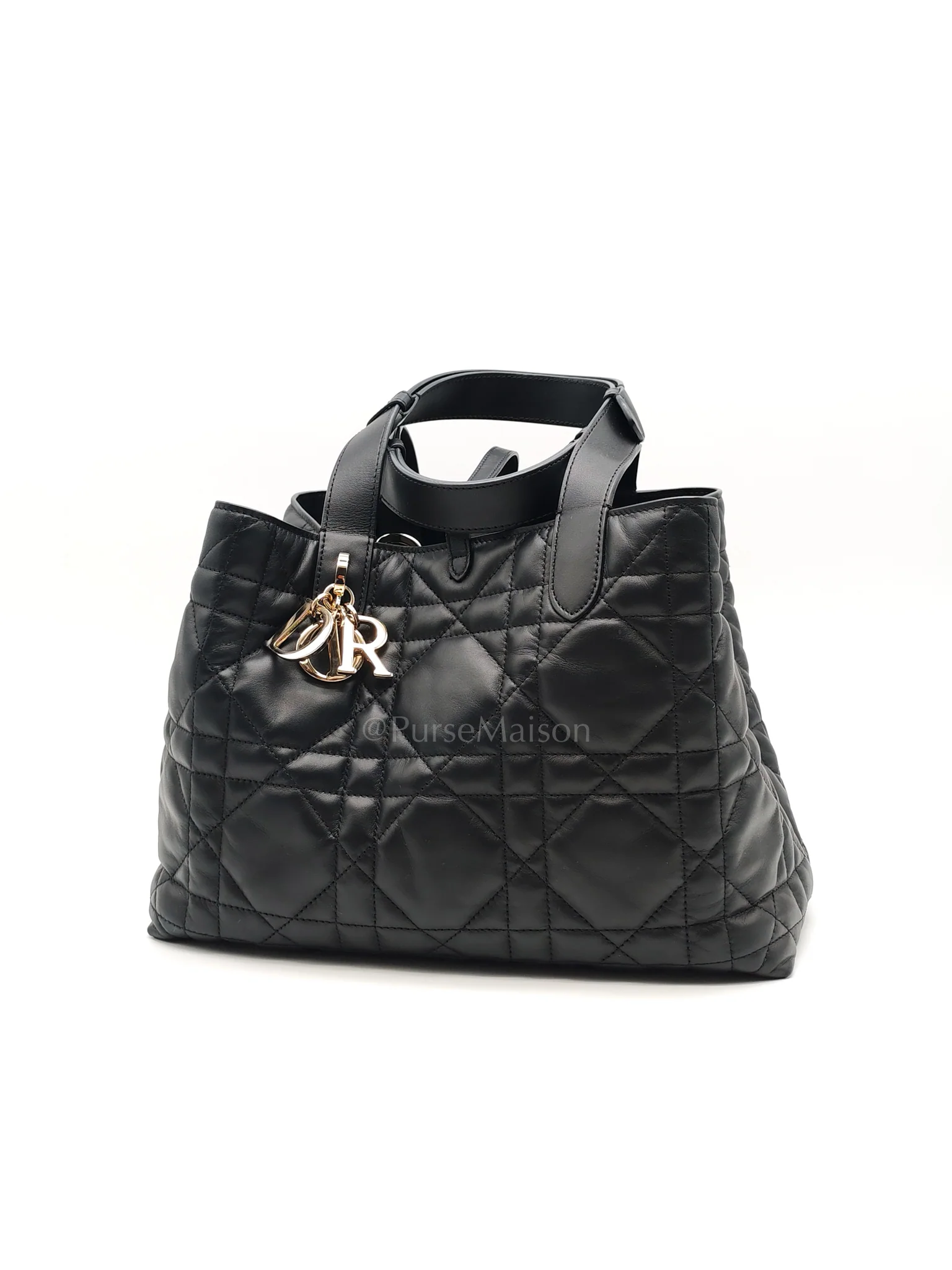 Christian Dior Toujours Medium in Black Lambskin Leather Hand Bag - Image 3