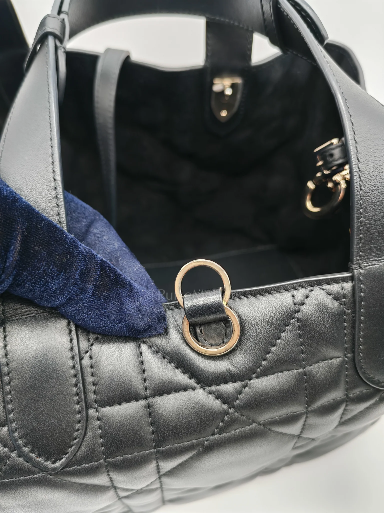 Christian Dior Toujours Medium in Black Lambskin Leather Hand Bag - Image 30