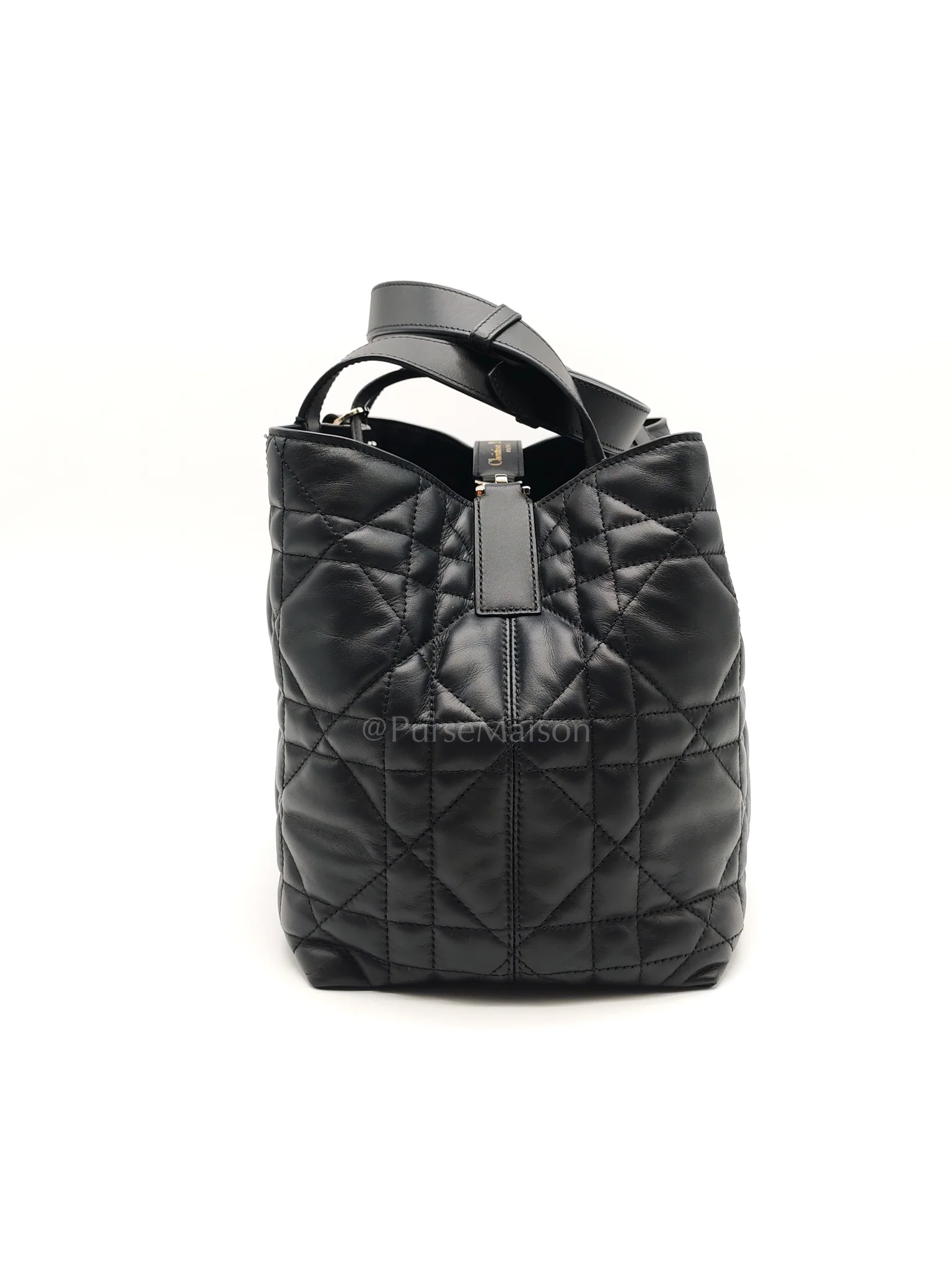 Christian Dior Toujours Medium in Black Lambskin Leather Hand Bag - Image 6