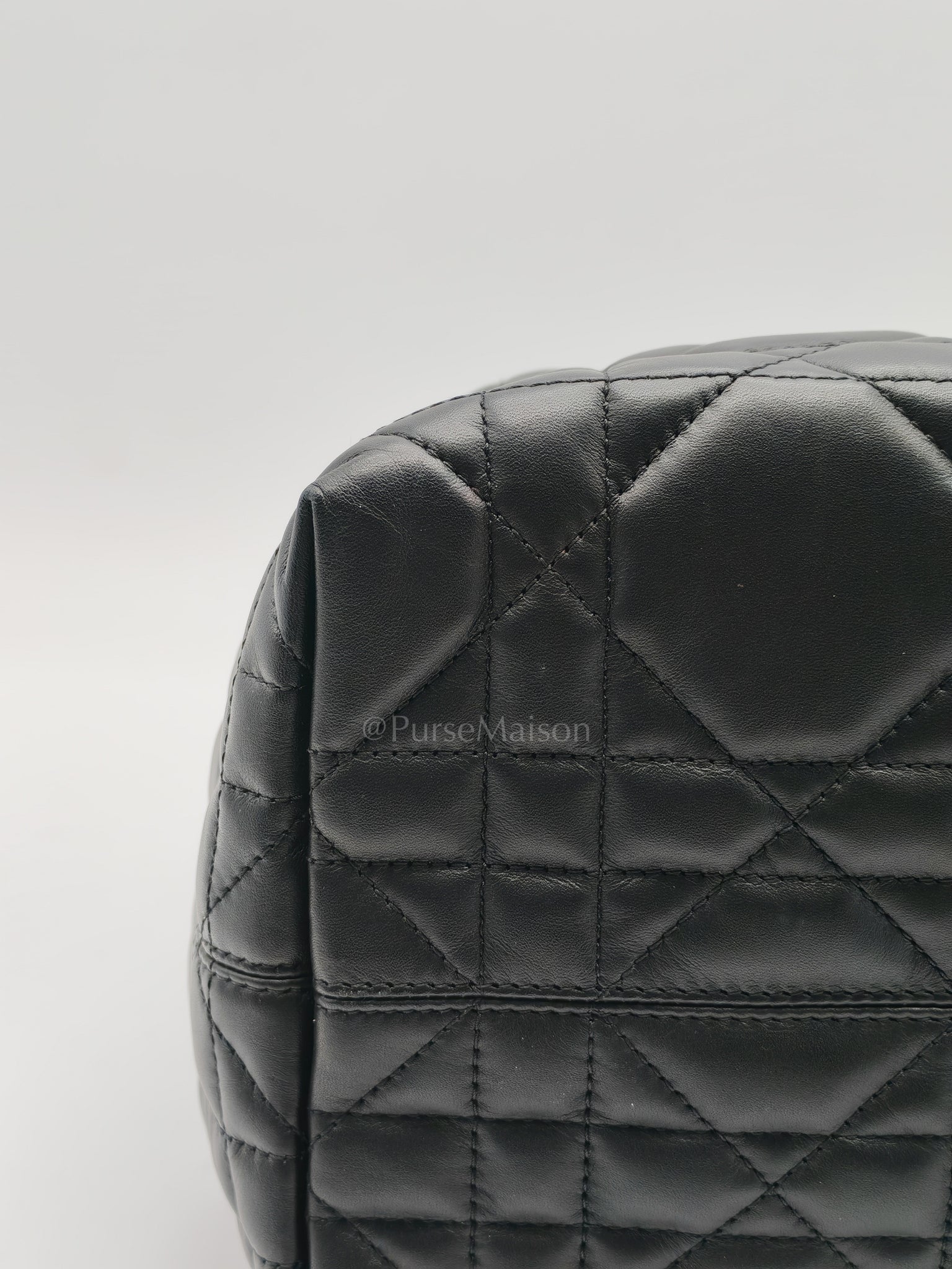 Christian Dior Toujours Medium in Black Lambskin Leather Hand Bag - Image 9