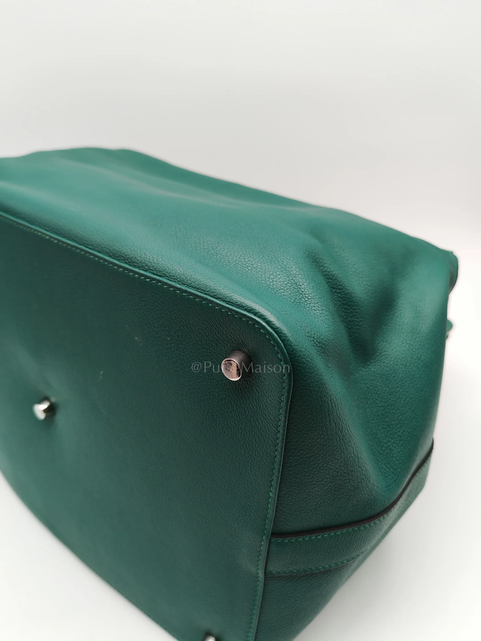 Hermes Toolbox 33 in Malachite Evercolor Leather Palladium Hardware - Image 10