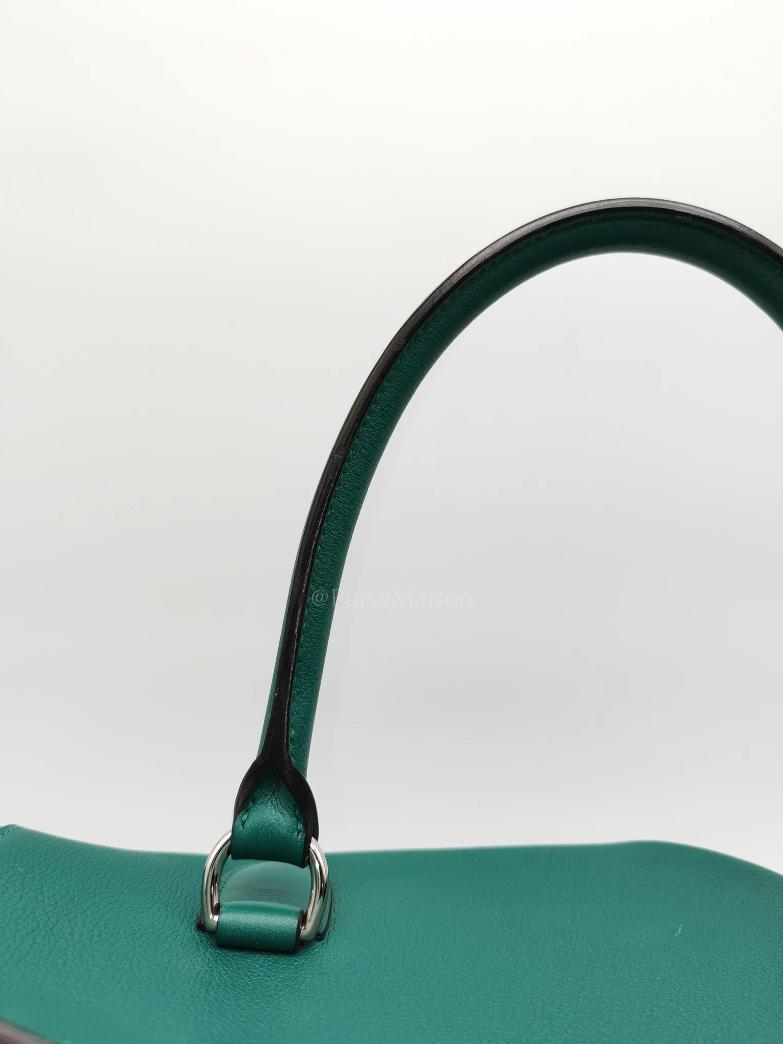 Hermes Toolbox 33 in Malachite Evercolor Leather Palladium Hardware - Image 21