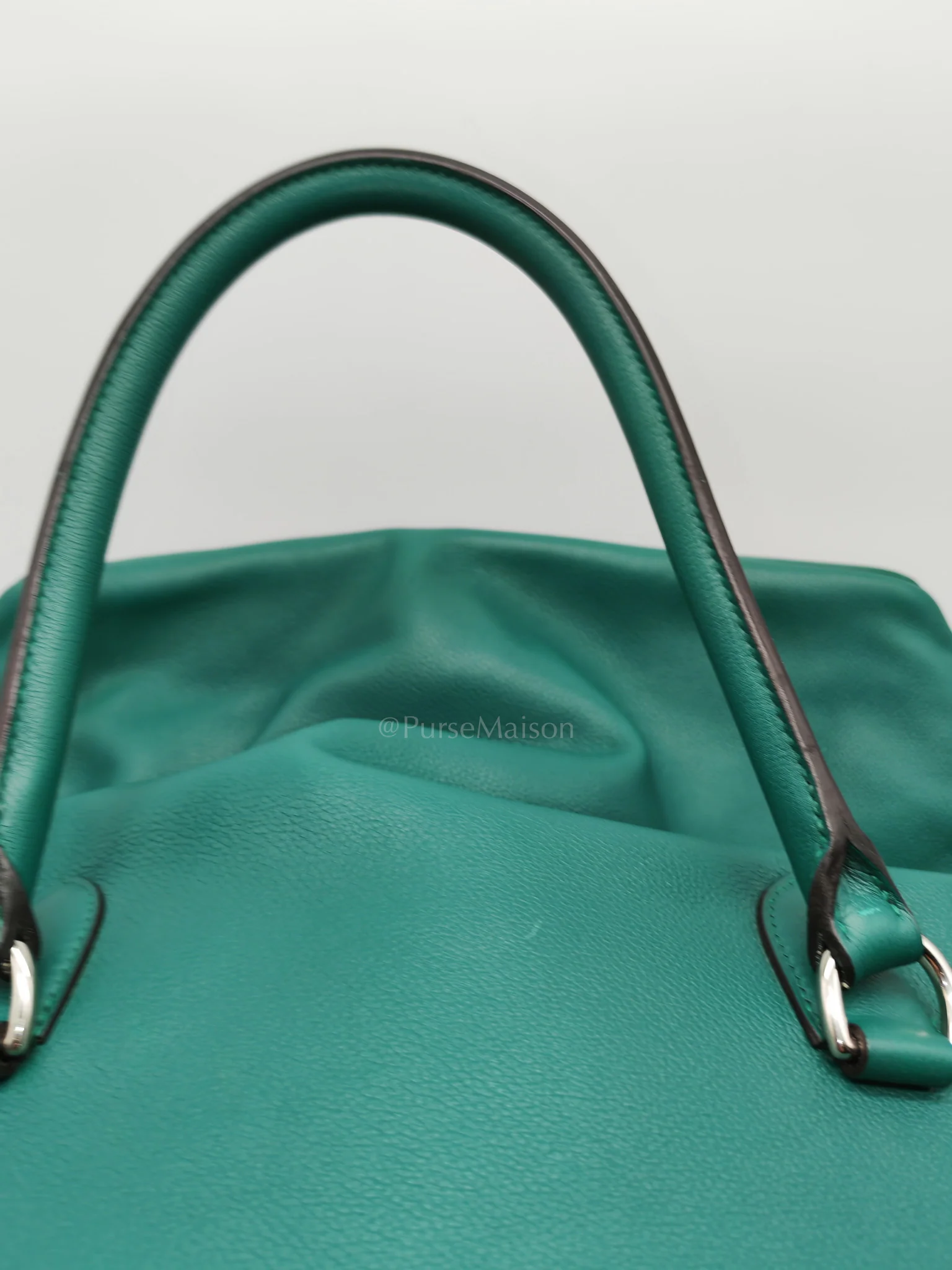 Hermes Toolbox 33 in Malachite Evercolor Leather Palladium Hardware - Image 29