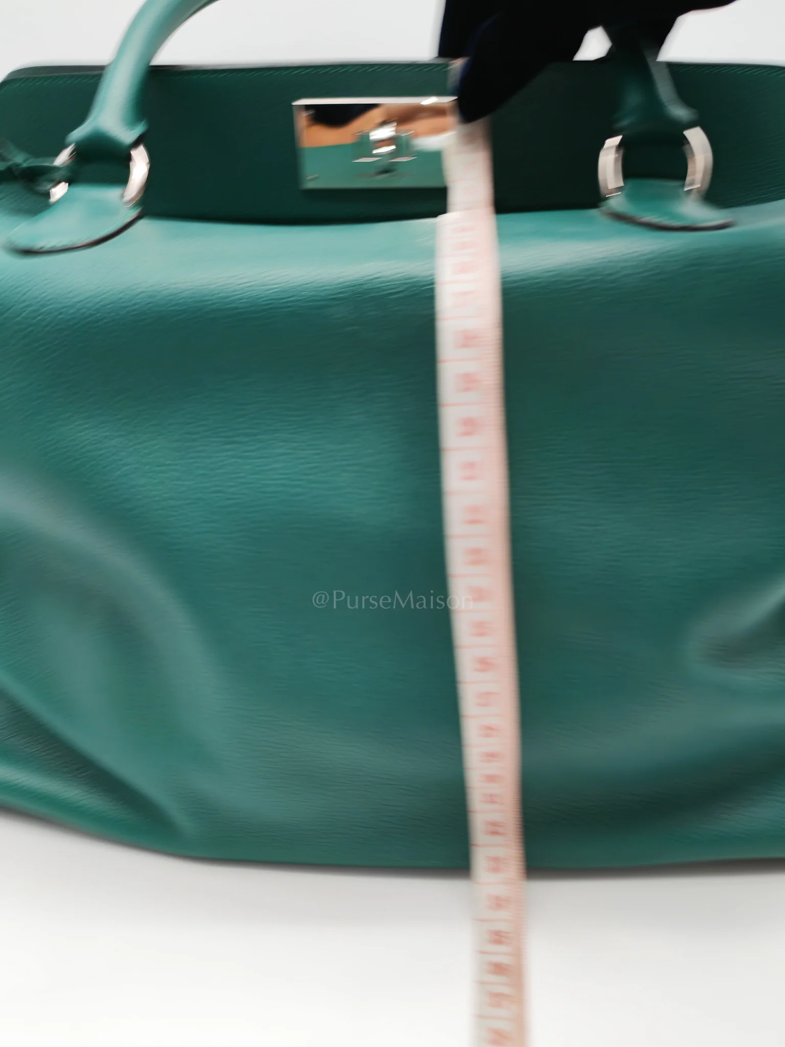 Hermes Toolbox 33 in Malachite Evercolor Leather Palladium Hardware - Image 40