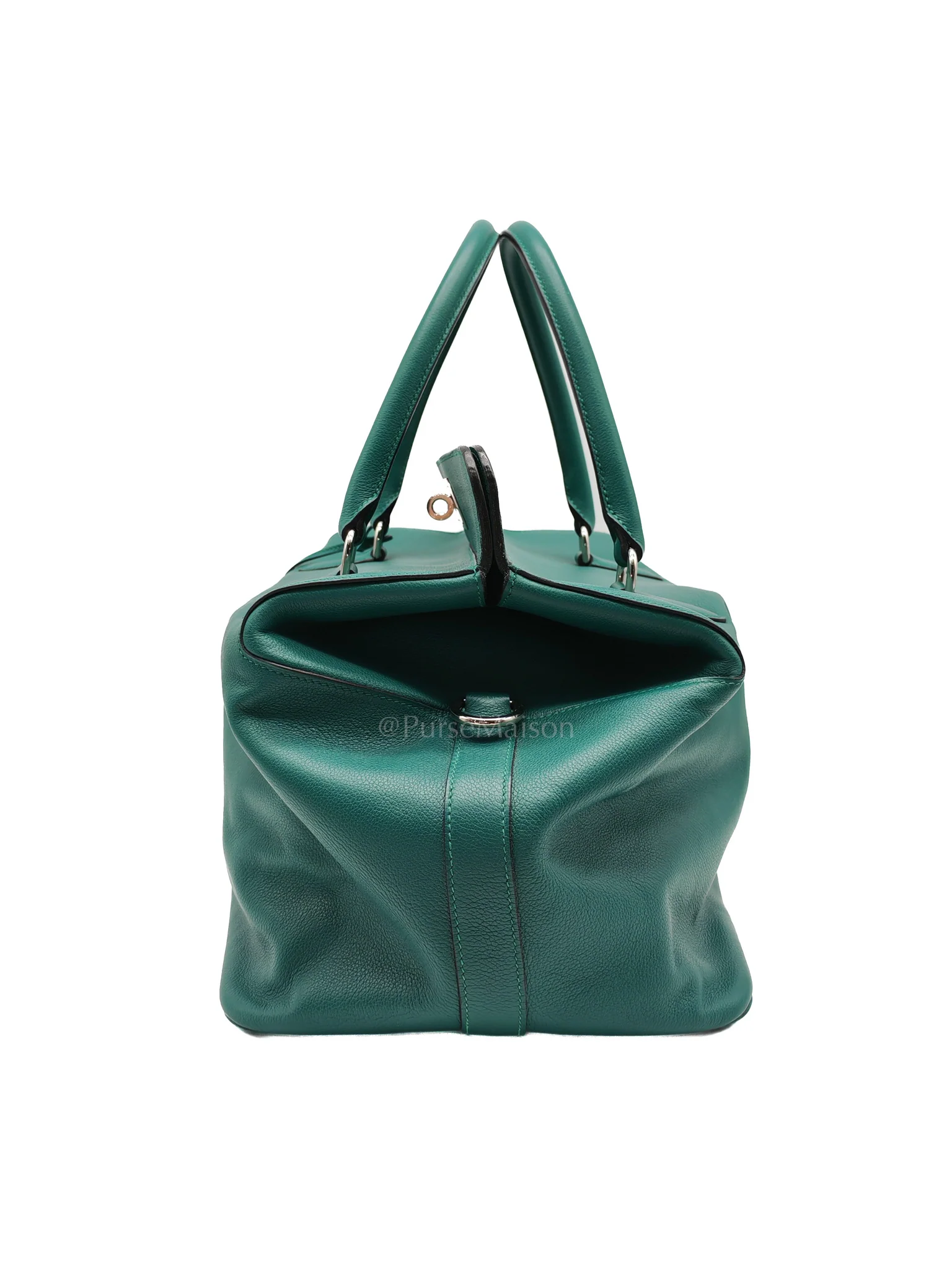 Hermes Toolbox 33 in Malachite Evercolor Leather Palladium Hardware - Image 6