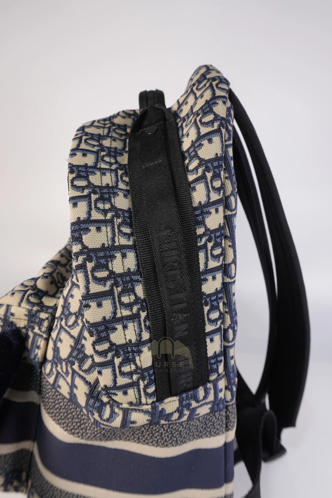 Christian Dior Travel Bagpack in Blue Oblique Jacquard Canvas - Image 20