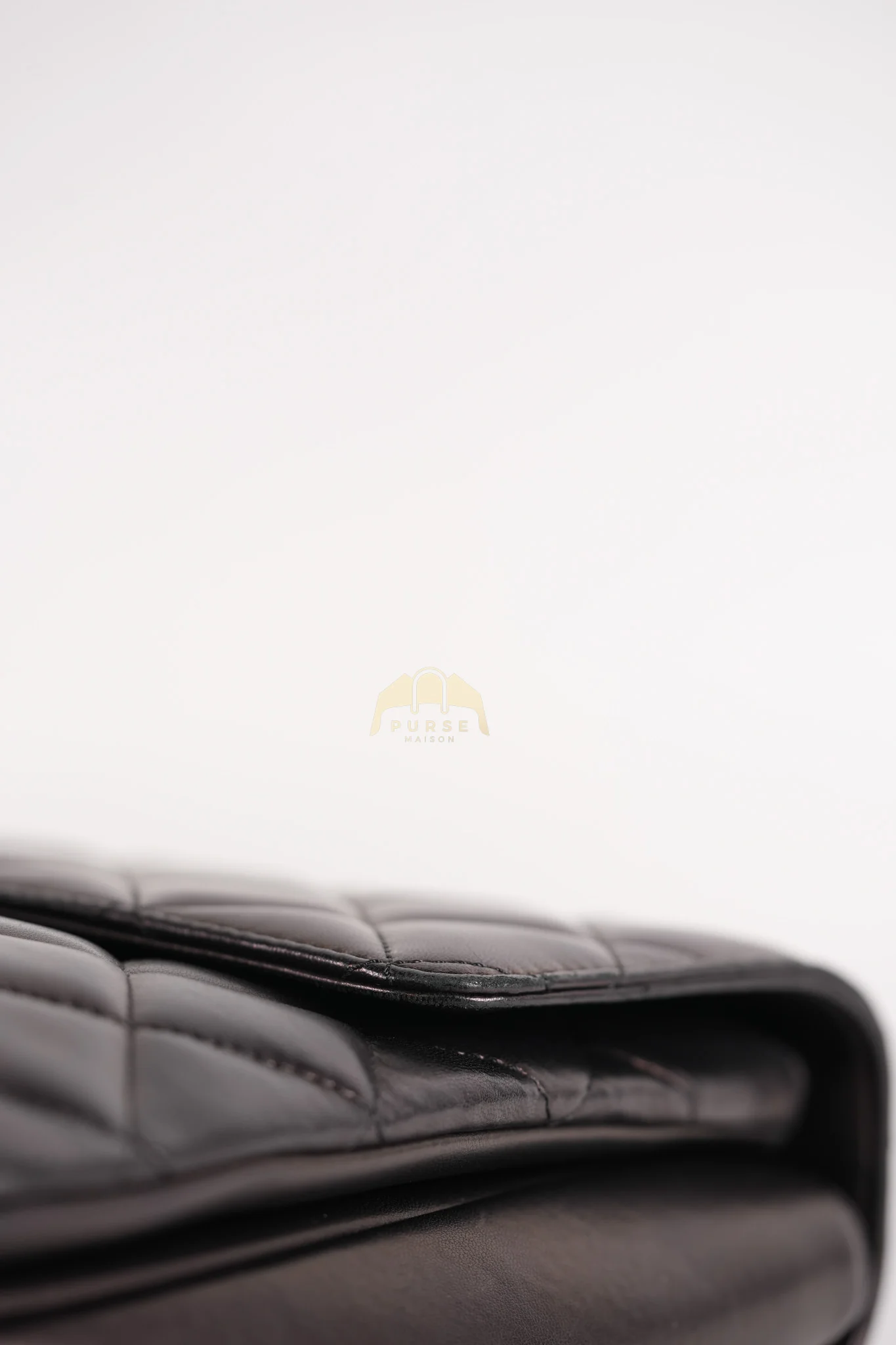 Chanel Trendy CC Top Handle Jumbo in Black Lambskin Light Gold Hardware (Series 19) - Image 12