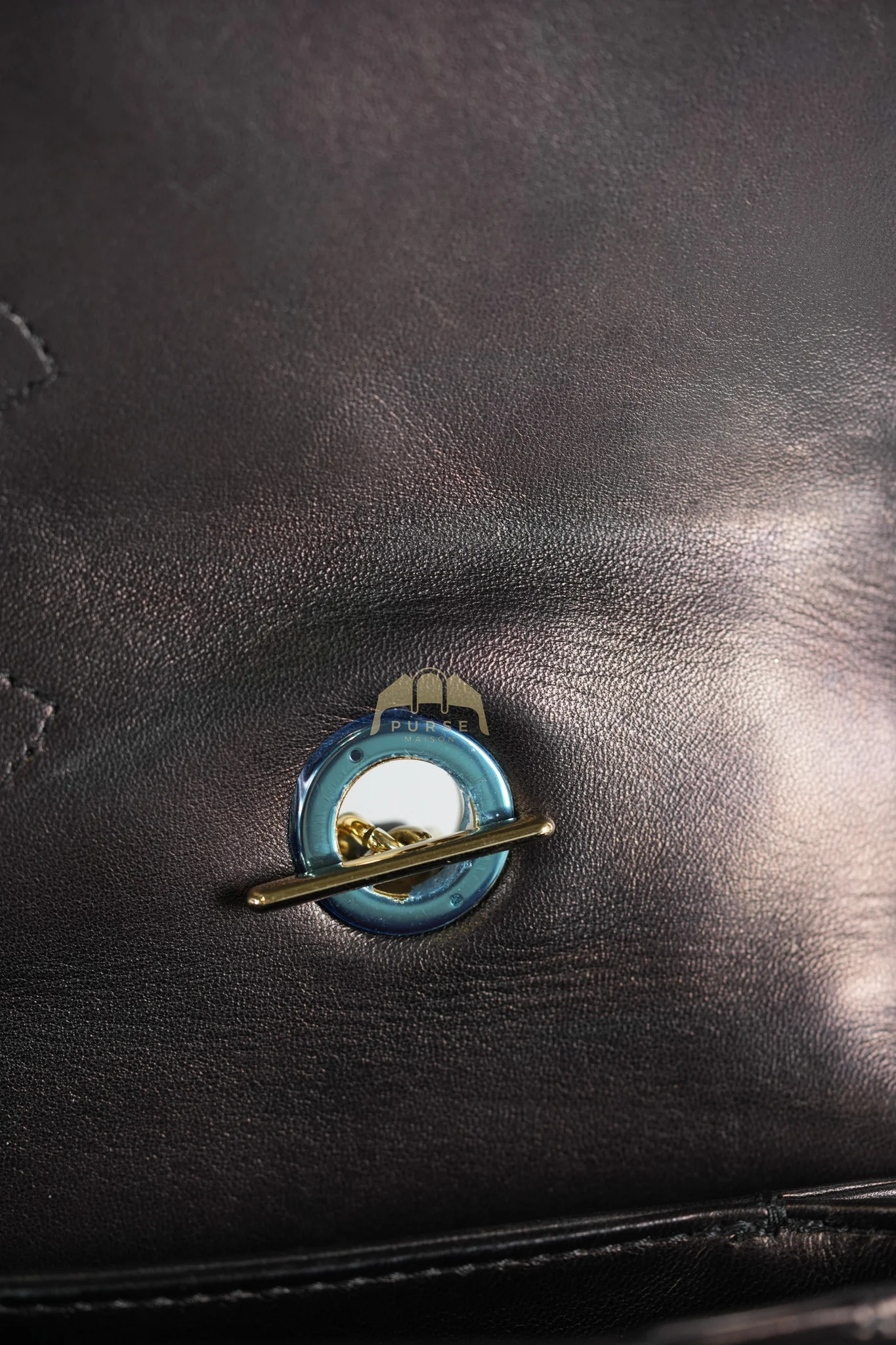 Chanel Trendy CC Top Handle Jumbo in Black Lambskin Light Gold Hardware (Series 19) - Image 52