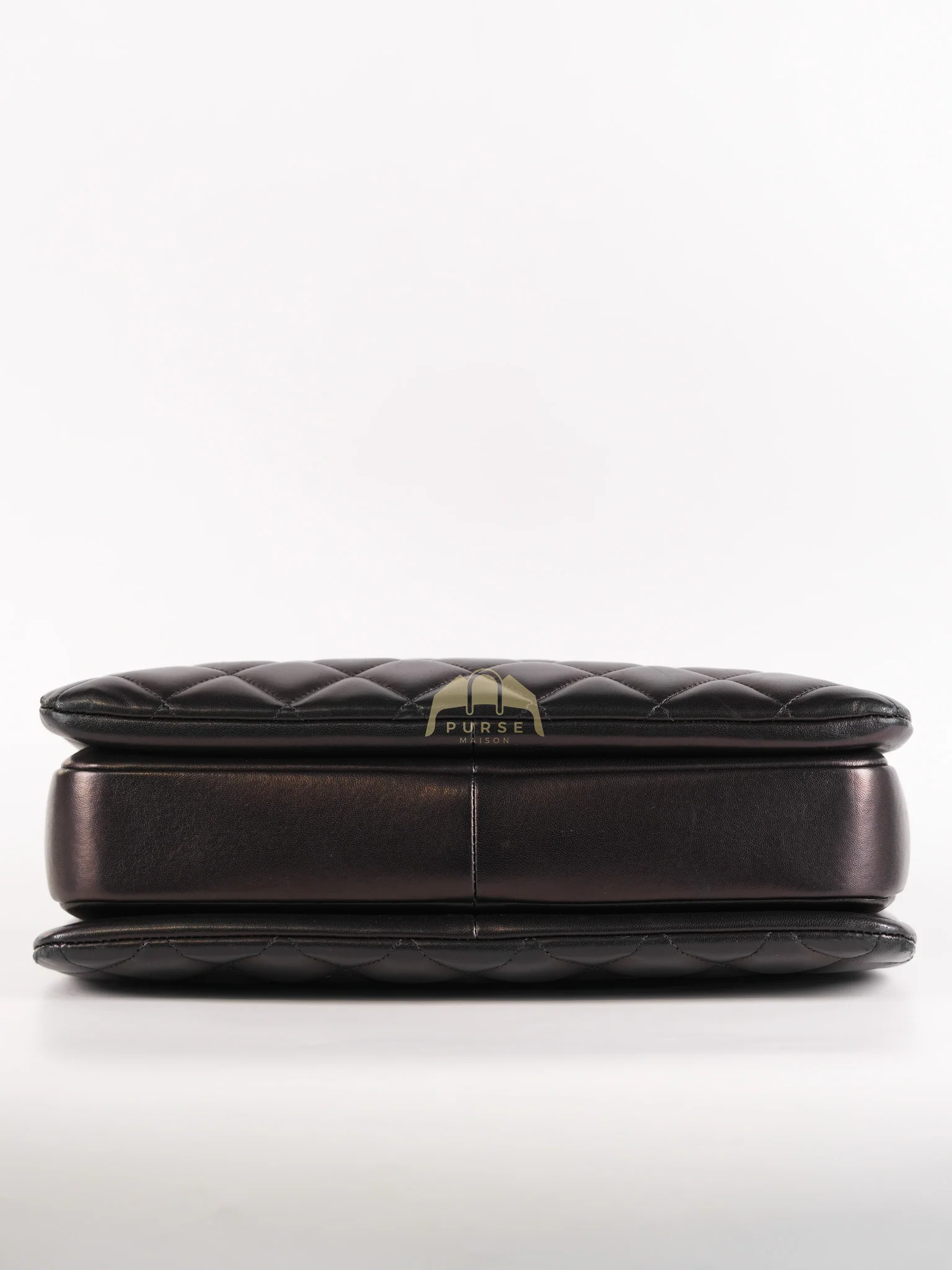 Chanel Trendy CC Top Handle Jumbo in Black Lambskin Light Gold Hardware (Series 19) - Image 7