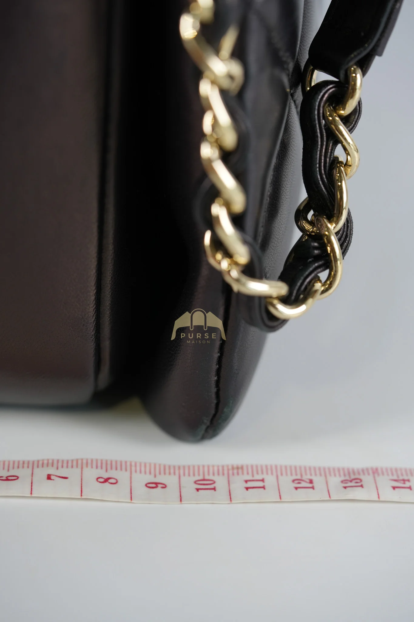 Chanel Trendy CC Top Handle Jumbo in Black Lambskin Light Gold Hardware (Series 19) - Image 70