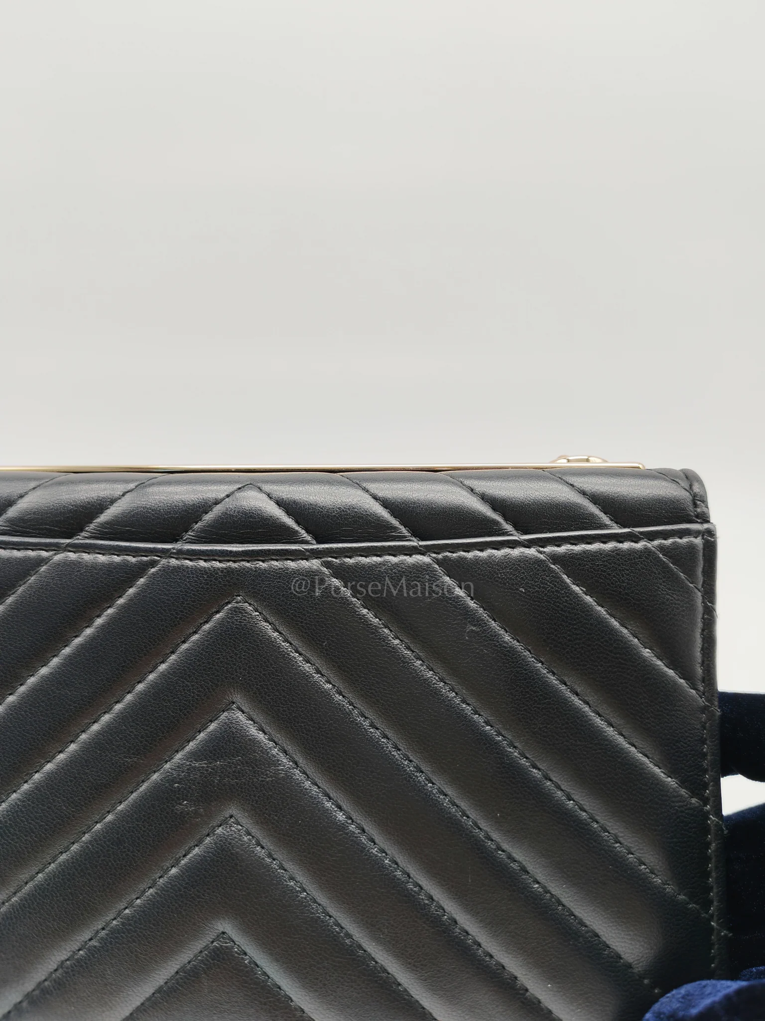 Chanel Trendy Wallet on Chain(WOC) Black Lambskin Leather in Light Gold Hardware (Series 25****00) - Image 19
