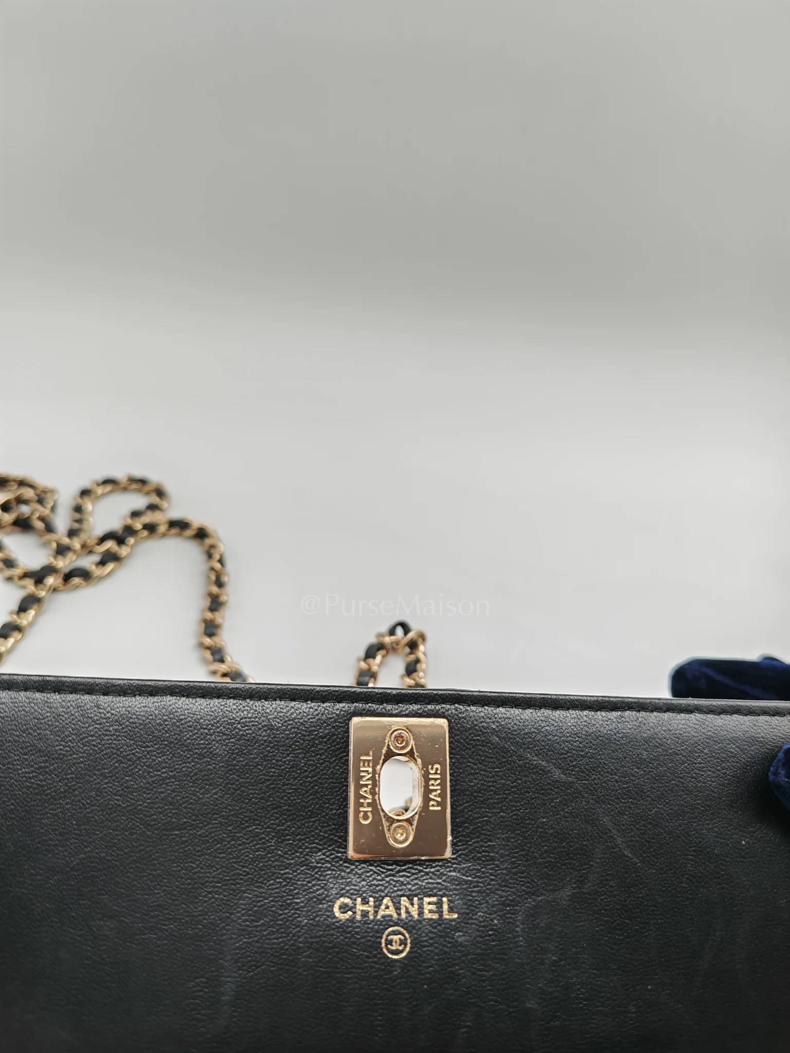 Chanel Trendy Wallet on Chain(WOC) Black Lambskin Leather in Light Gold Hardware (Series 25****00) - Image 20