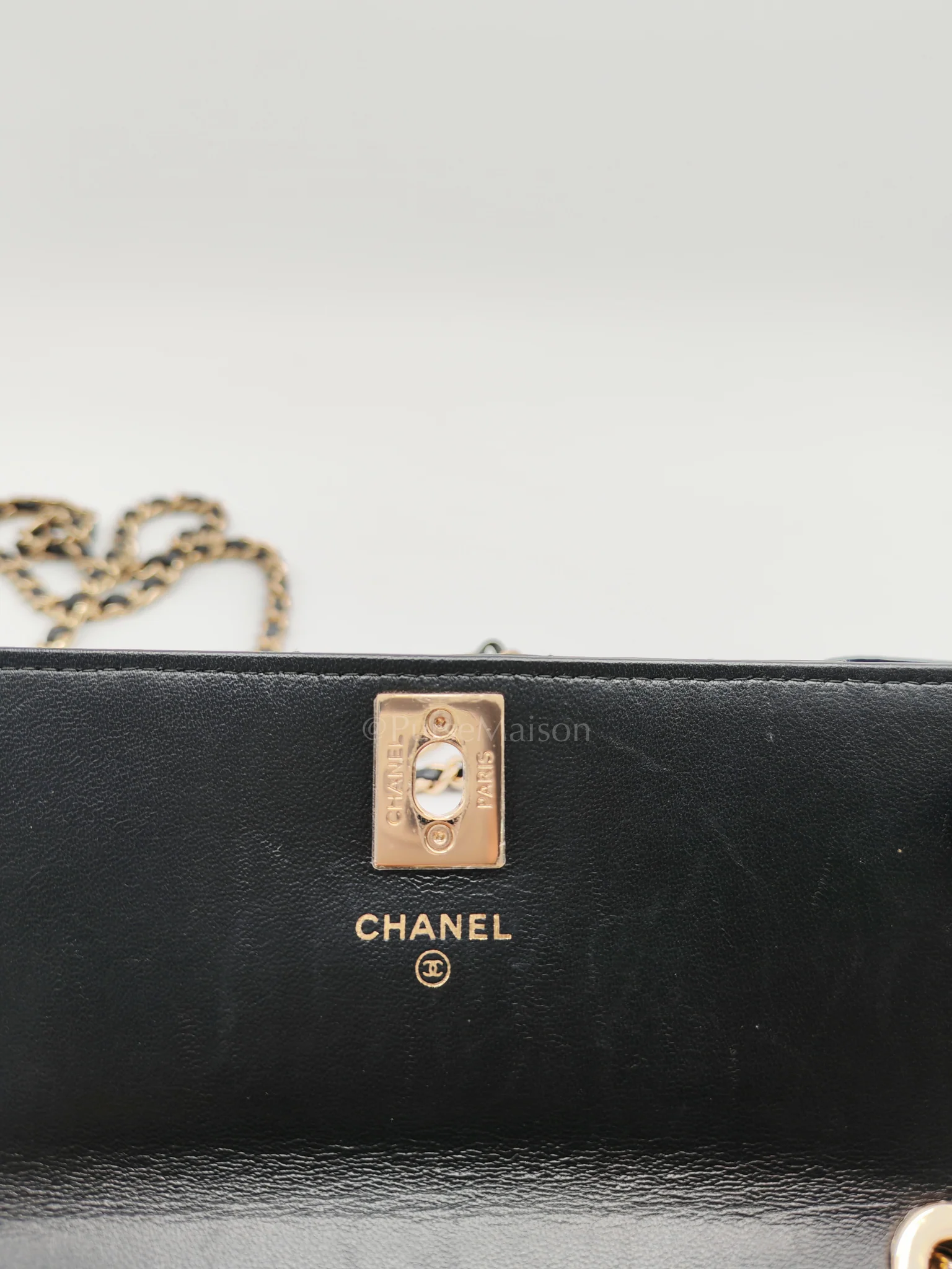 Chanel Trendy Wallet on Chain(WOC) Black Lambskin Leather in Light Gold Hardware (Series 25****00) - Image 21