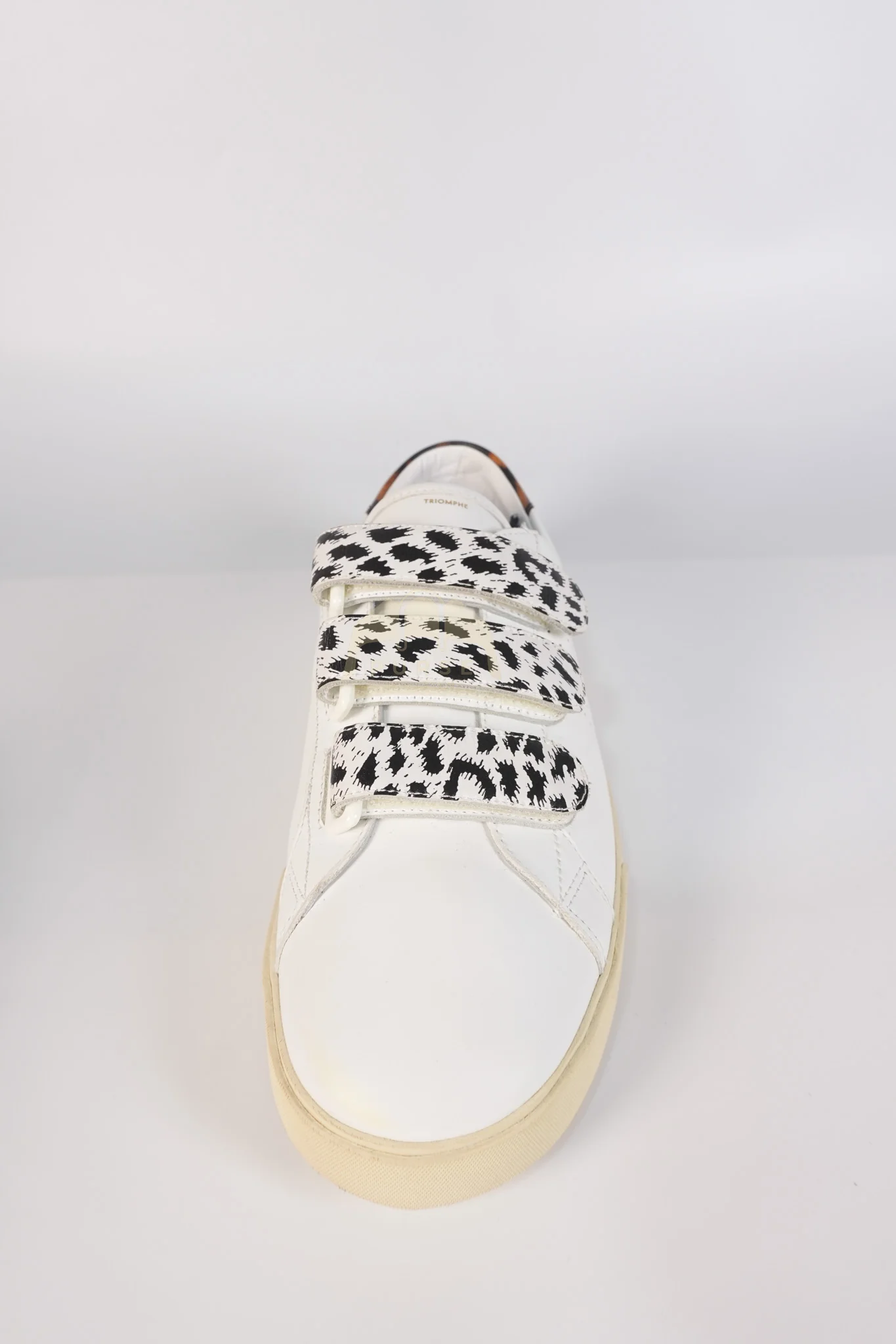 Celine Triomphe Sneakers Touch Strap in White Leather Size 40 (25cm) - Image 10