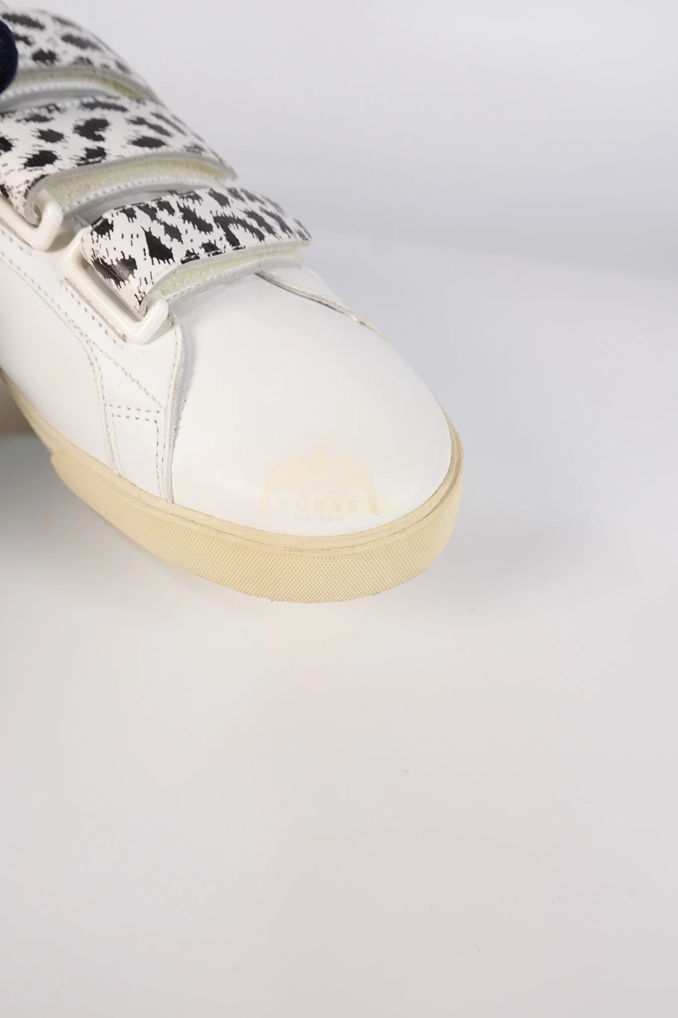 Celine Triomphe Sneakers Touch Strap in White Leather Size 40 (25cm) - Image 12