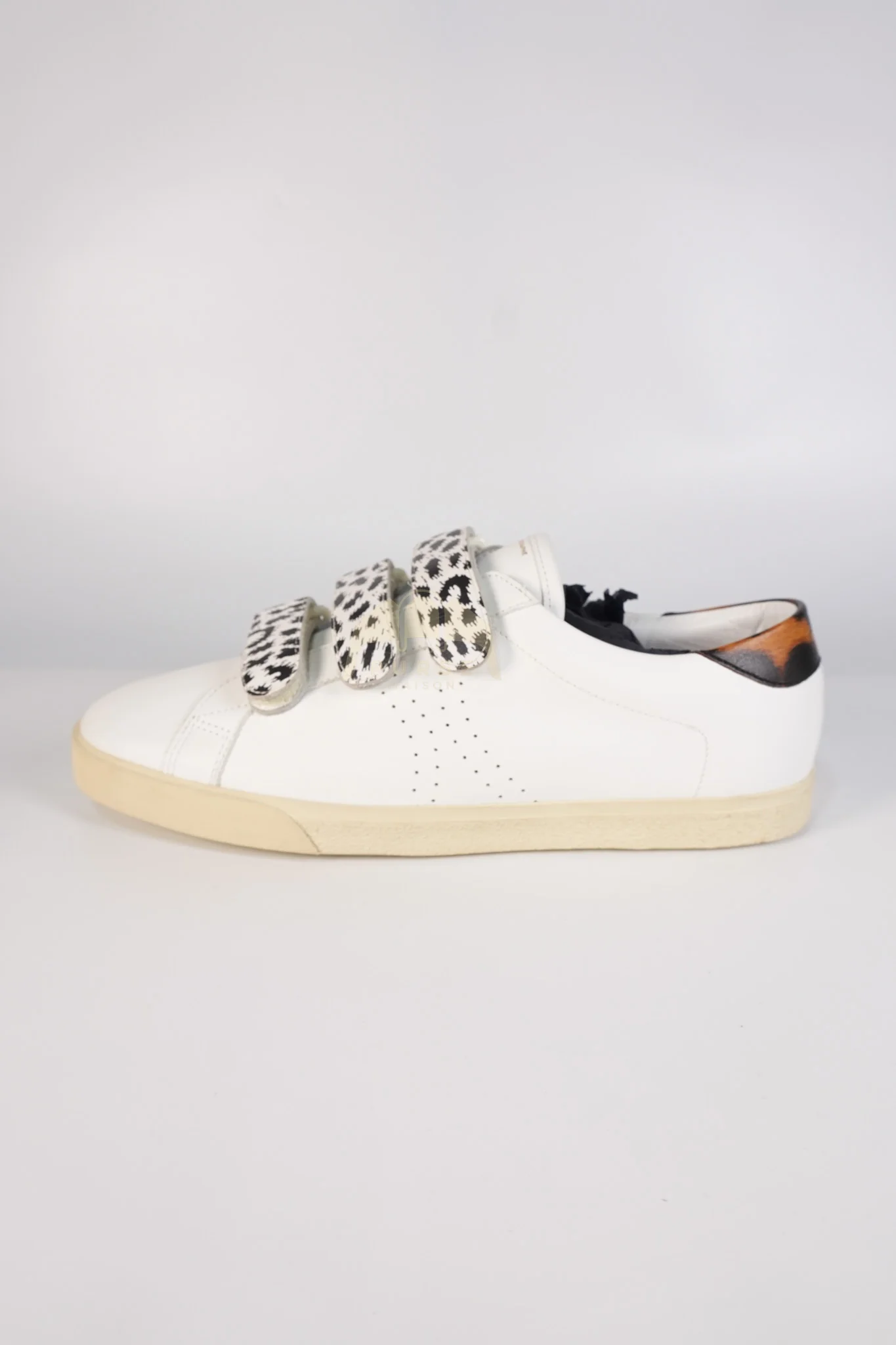 Celine Triomphe Sneakers Touch Strap in White Leather Size 40 (25cm) - Image 13